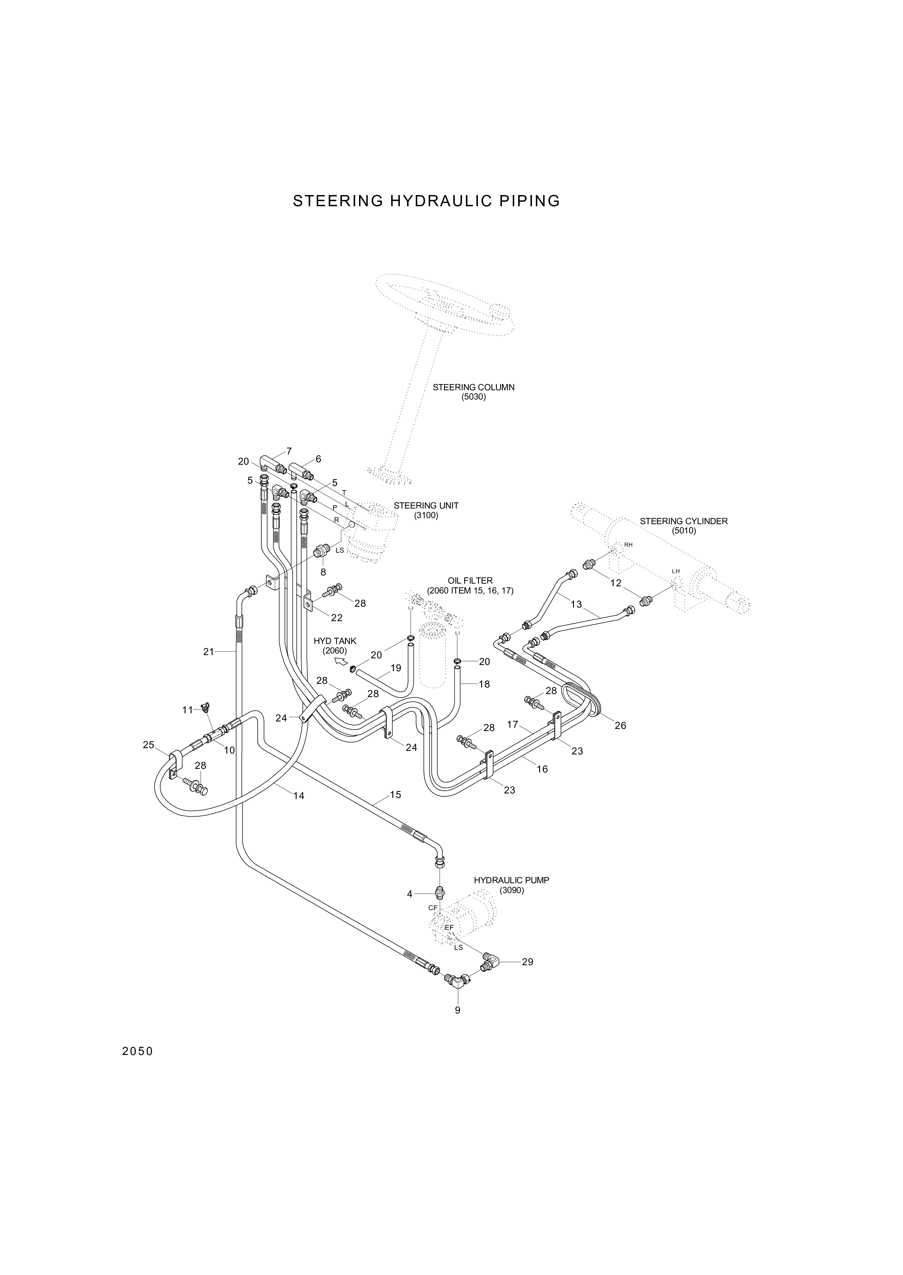 drawing for Hyundai Construction Equipment P930-043034 - HOSE ASSY-ORFS&THD (figure 4)