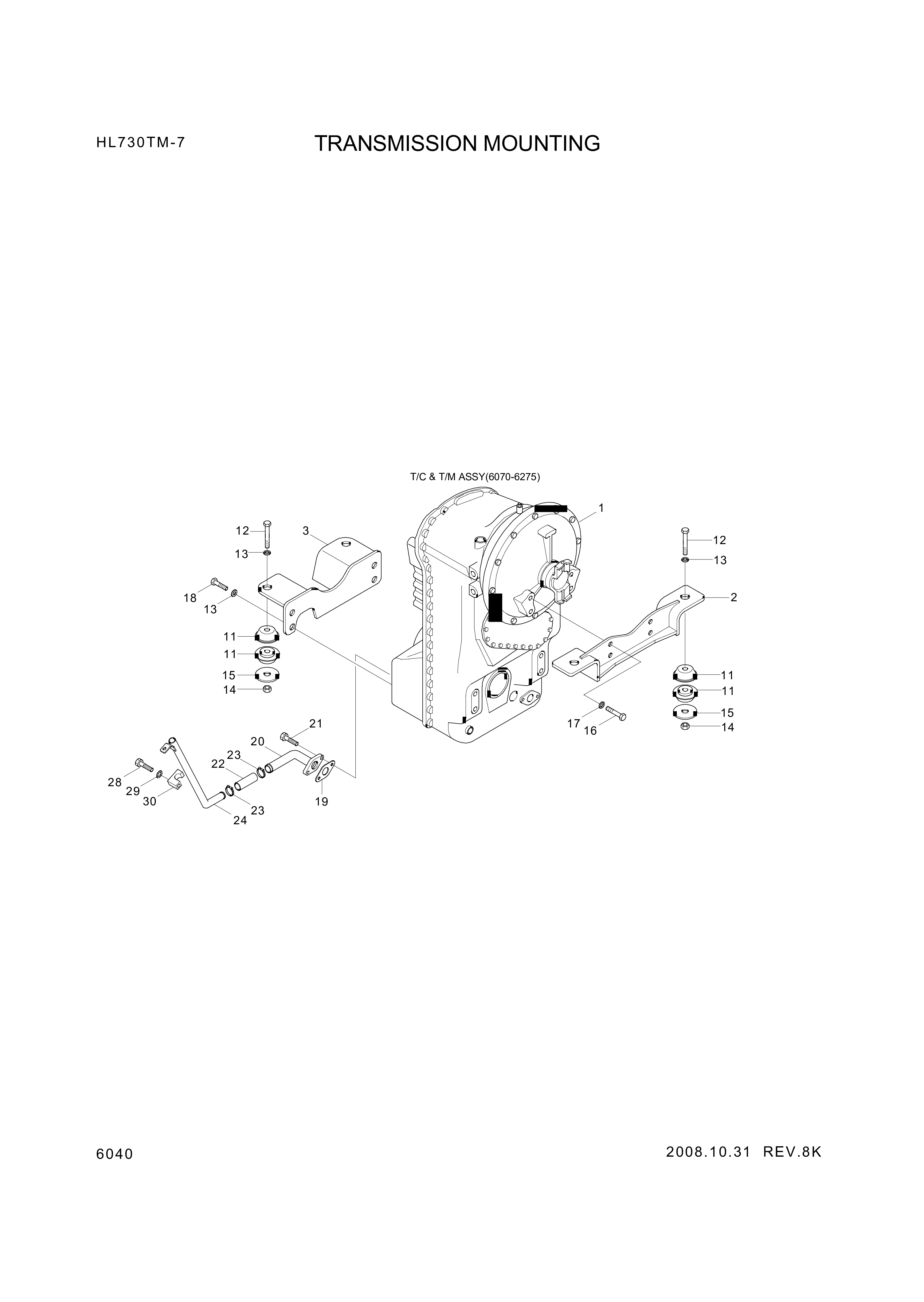 drawing for Hyundai Construction Equipment 81LG-60010 - T/M&T/C ASSY (figure 2)