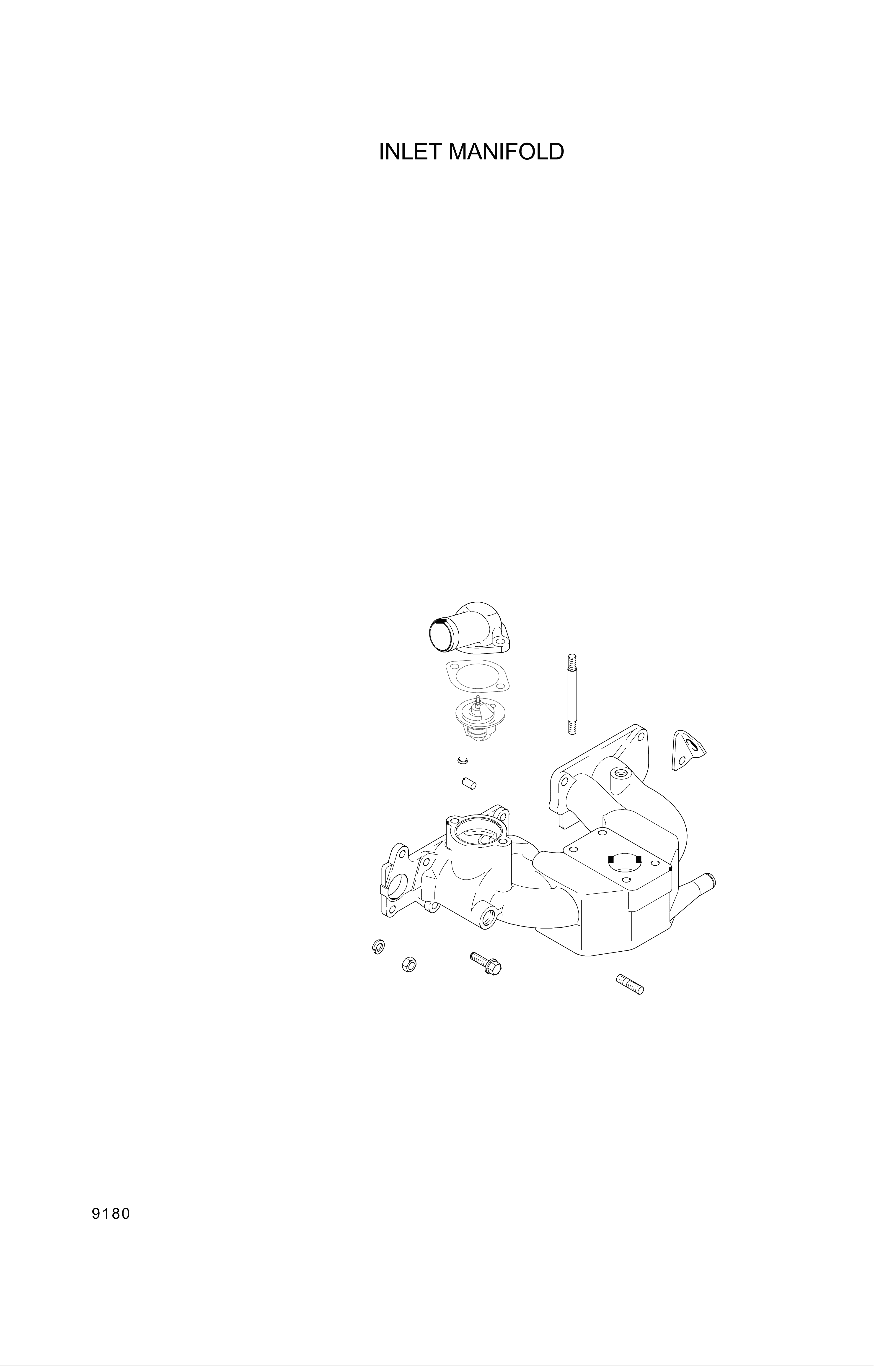 drawing for Hyundai Construction Equipment 93620-00030 - MANIFOLD-INLET (figure 4)