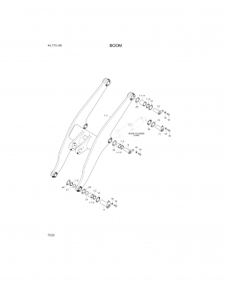 Technical drawing of Hyundai Construction Equipment 61LM-16660 PIN-JOINT with dimensions and layout (figure 3)