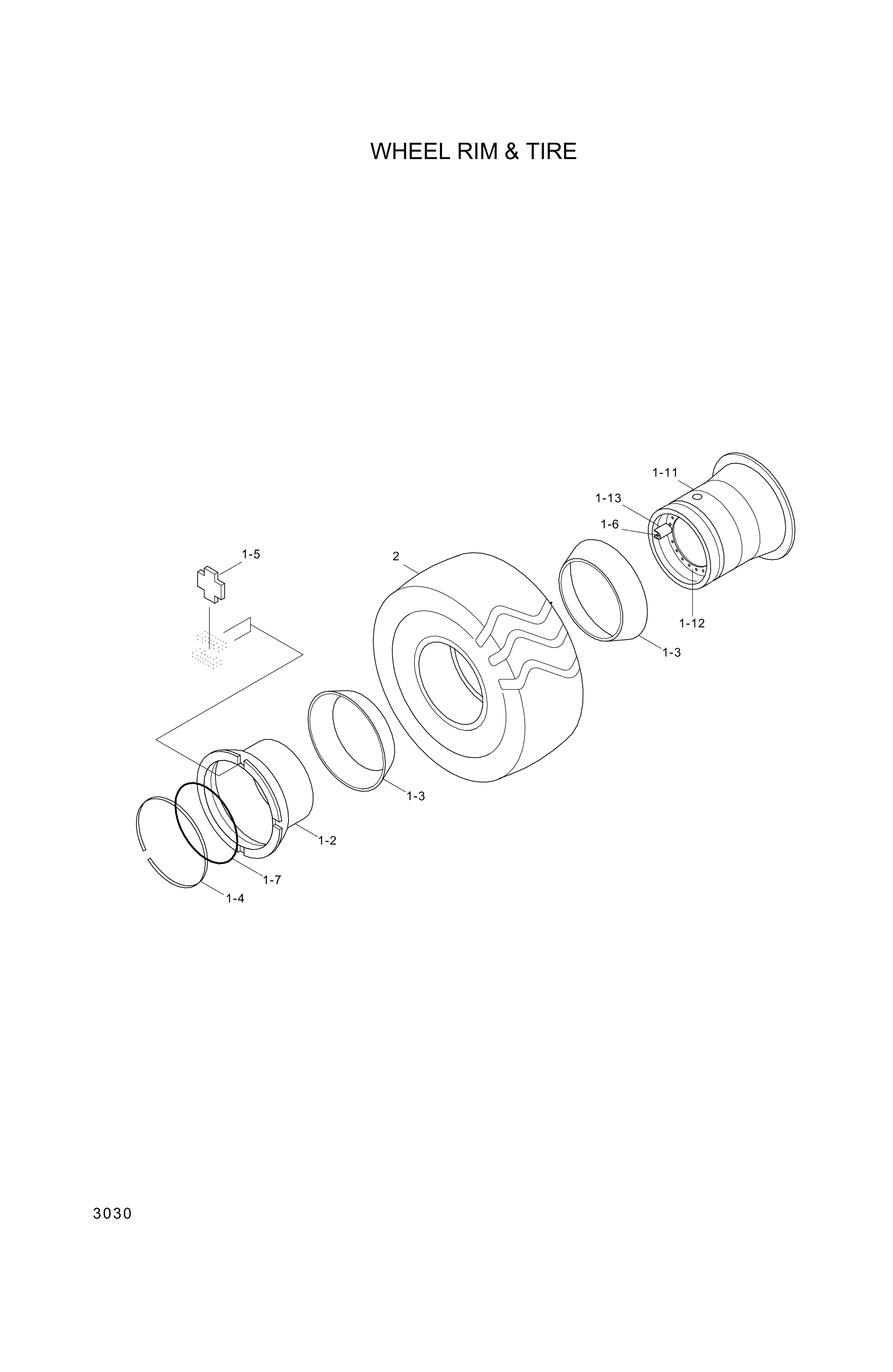 drawing for Hyundai Construction Equipment 84L4-01241 - WHEELRIM ASSY (figure 4)