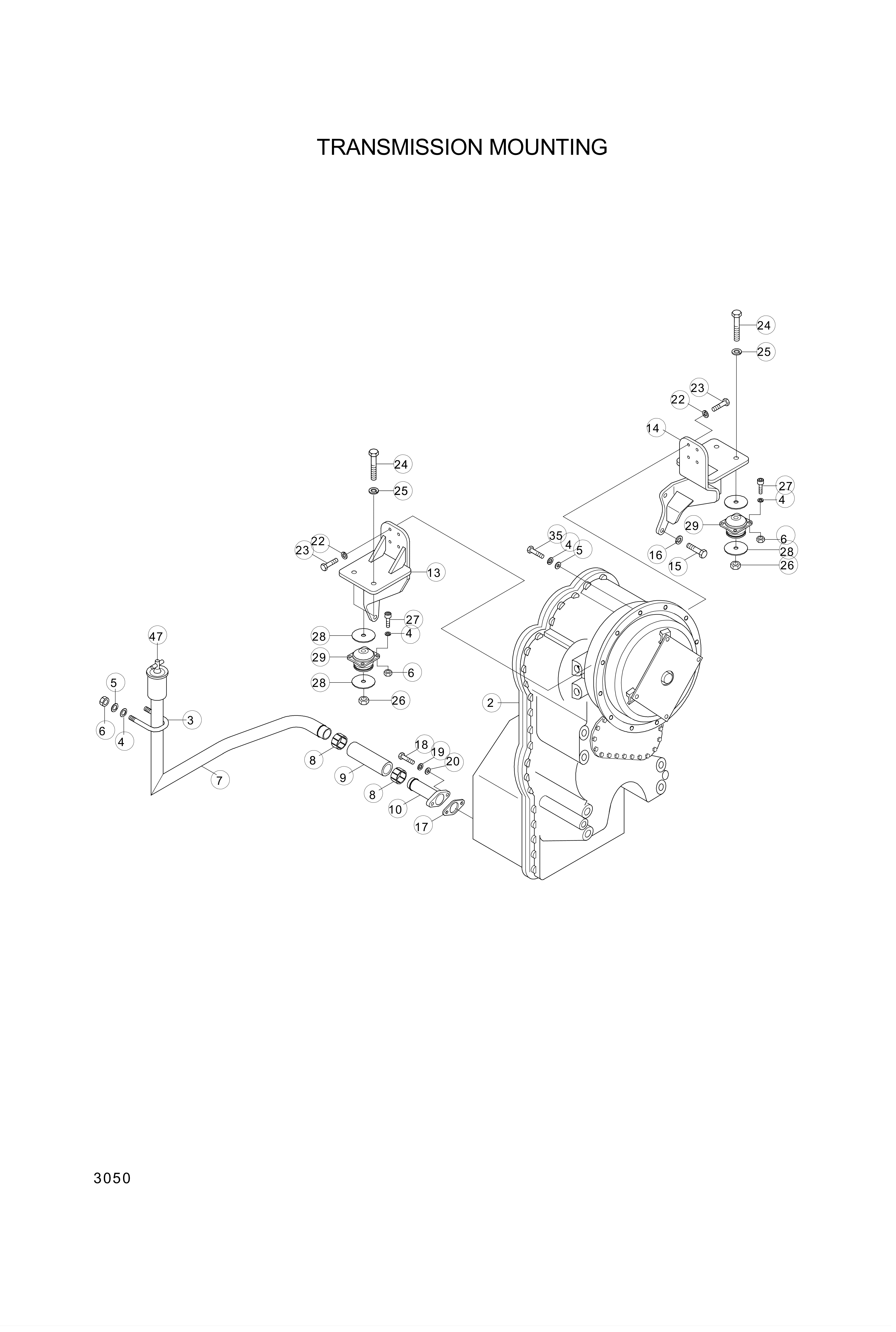 drawing for Hyundai Construction Equipment 84L4-00310 - TRANSMISSION ASSY-AUTO (figure 1)