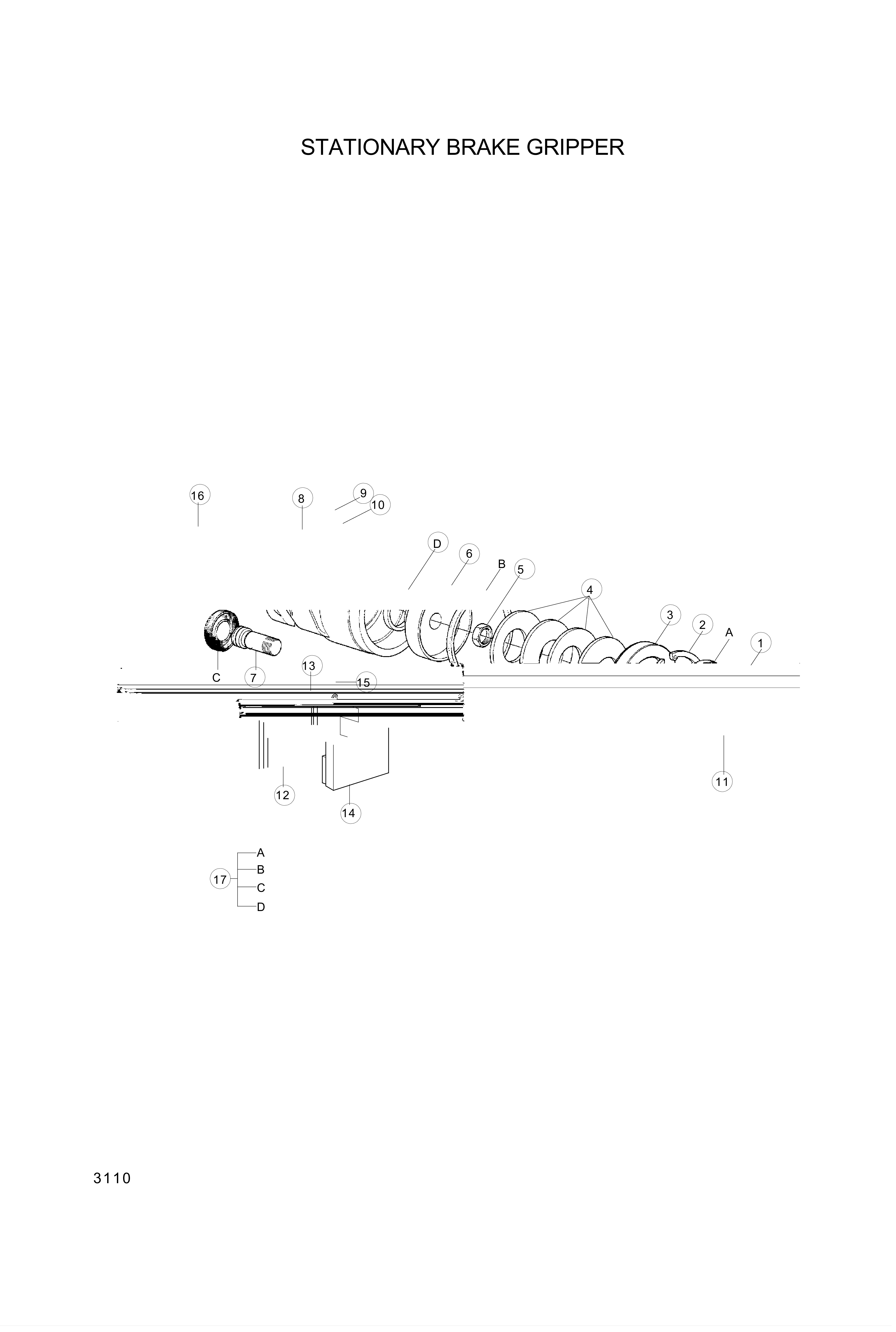 drawing for Hyundai Construction Equipment 3288913 - CYLINDER (figure 1)