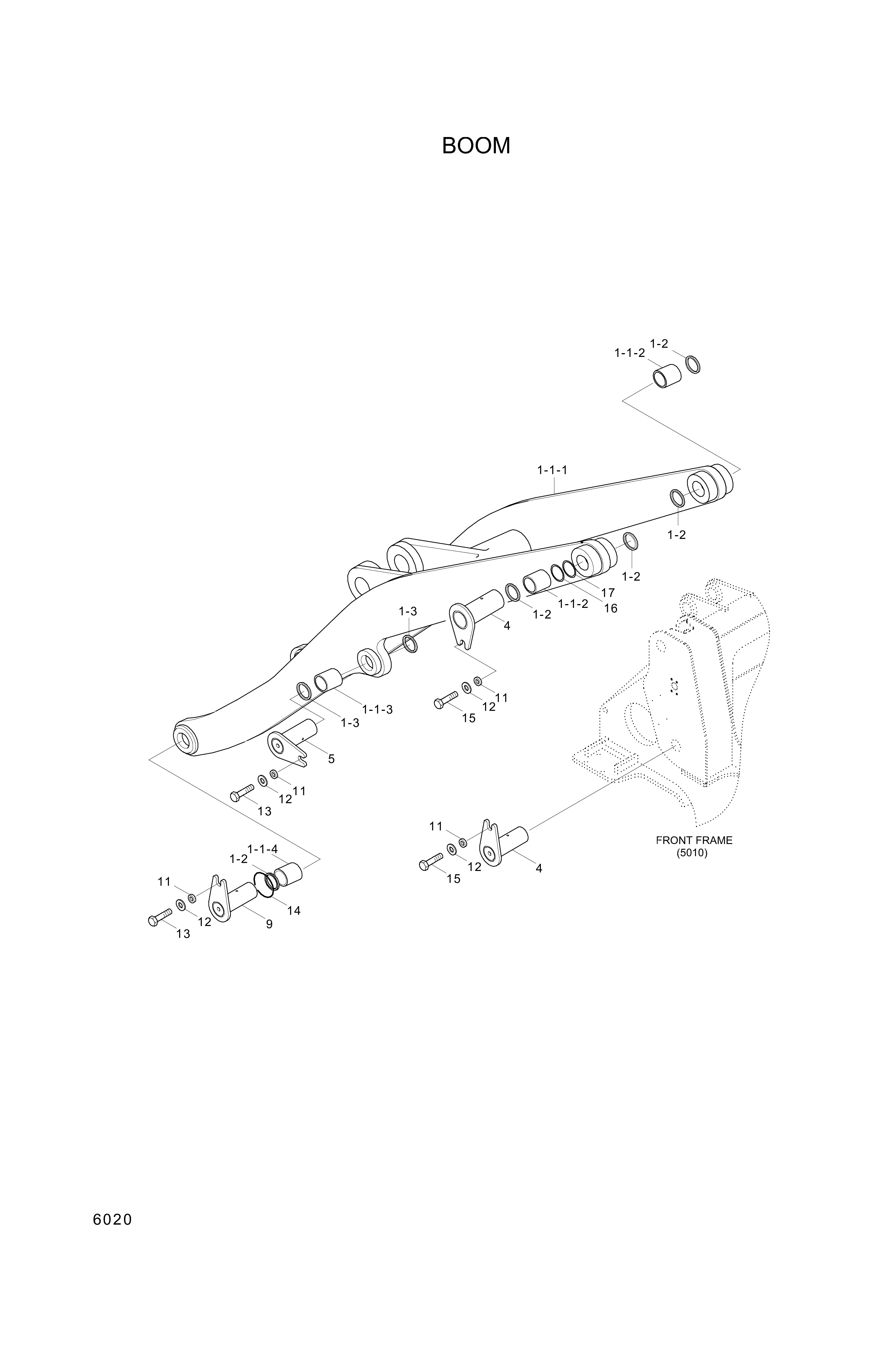 drawing for Hyundai Construction Equipment 61L7-10242 - PIN-JOINT (figure 3)