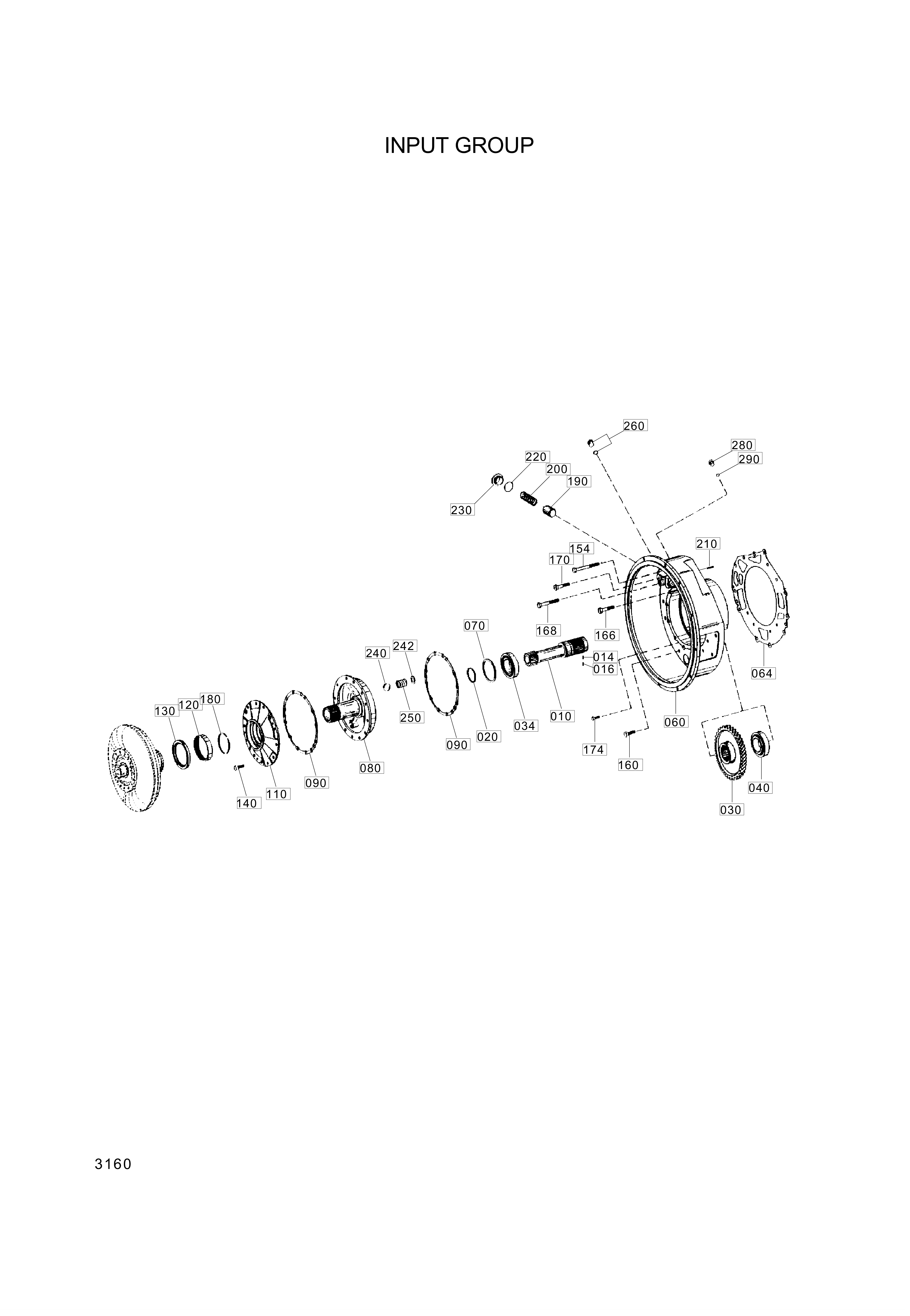 Technical drawing of Hyundai Construction Equipment 4646-302-033 BEARING with dimensions and layout (figure 4)