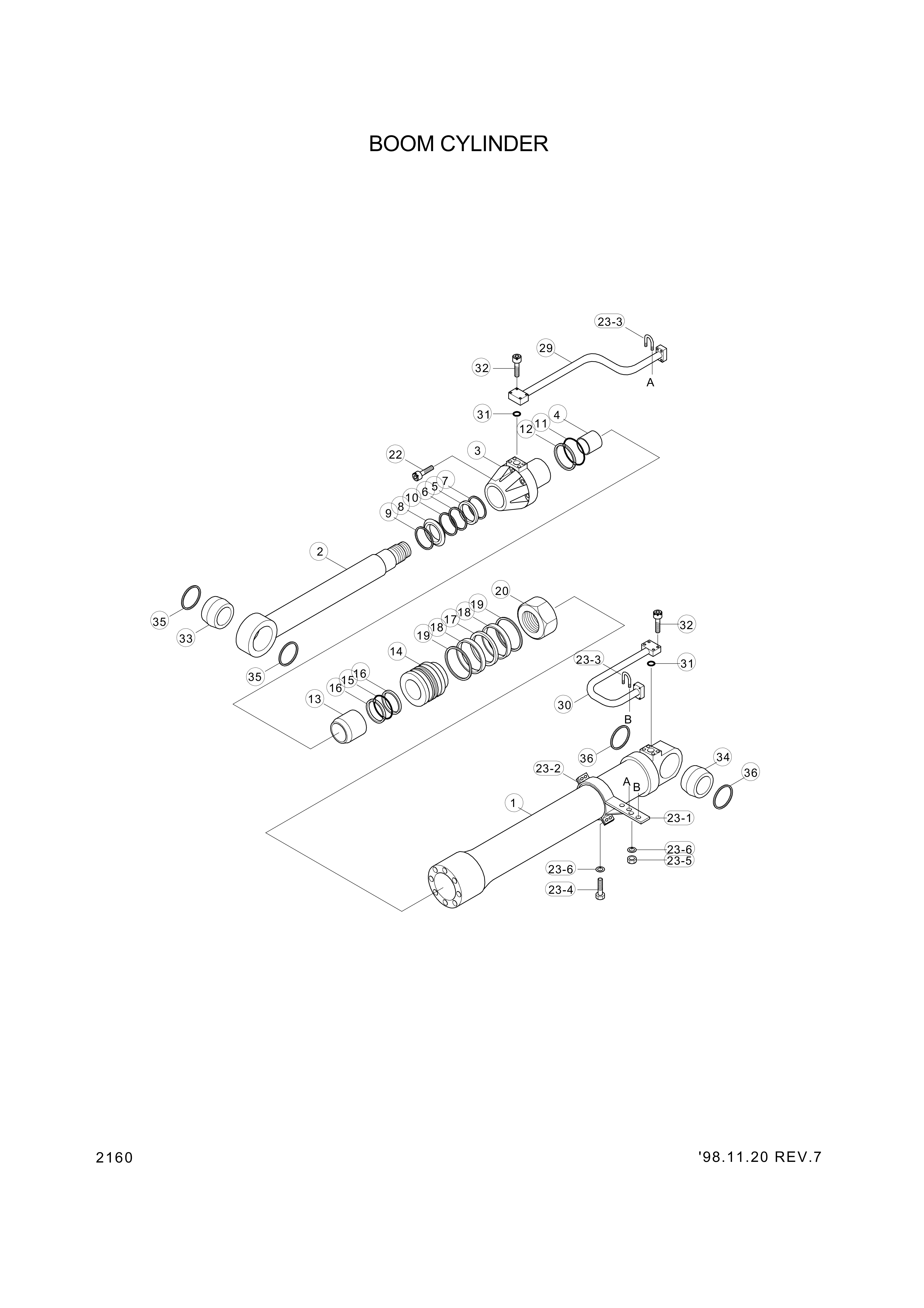 drawing for Hyundai Construction Equipment 31YC-11110 - BUSHING-PIN (figure 3)