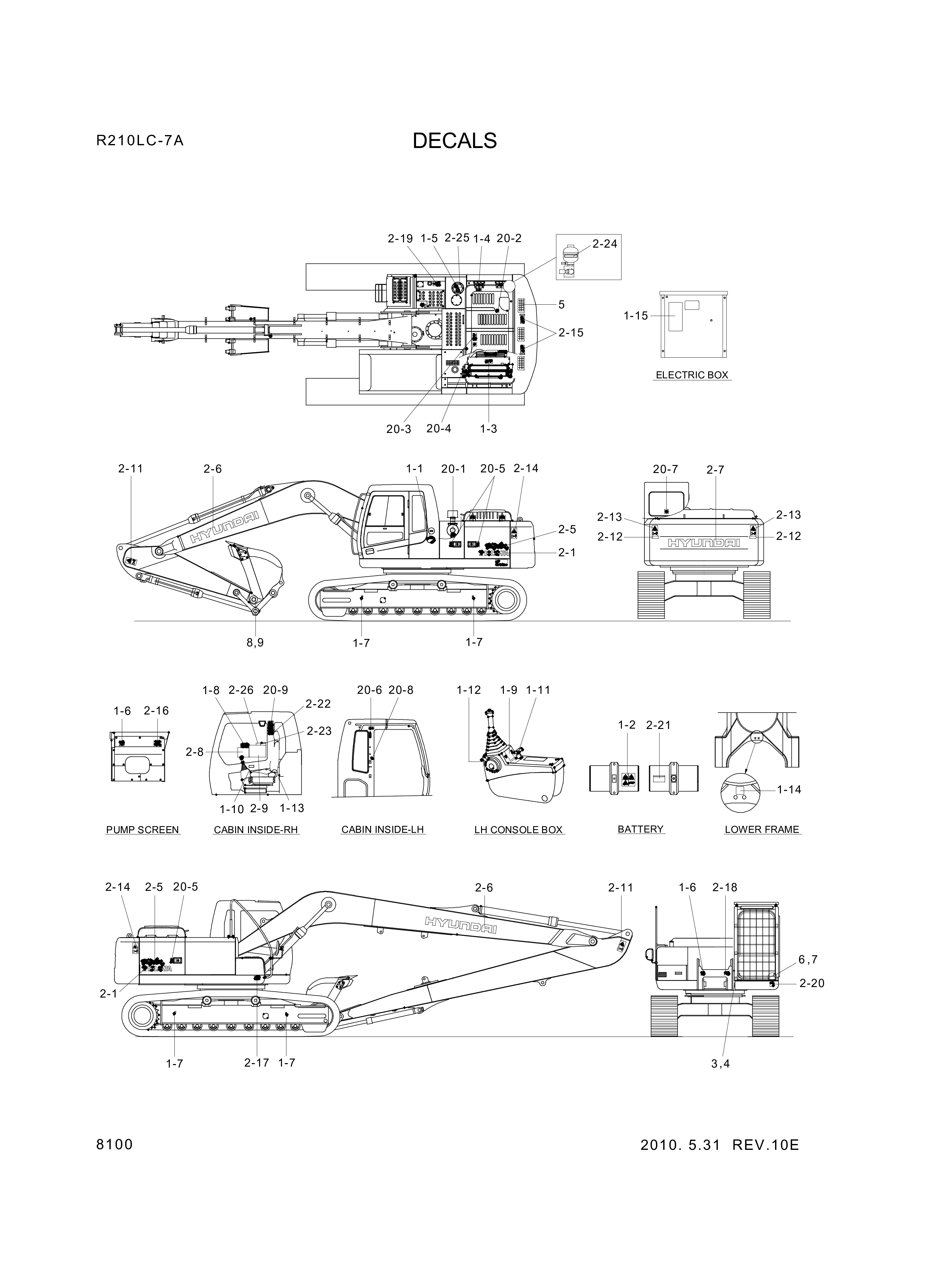 drawing for Hyundai Construction Equipment 93N6-10011 - DECAL-MODEL NAME (figure 1)