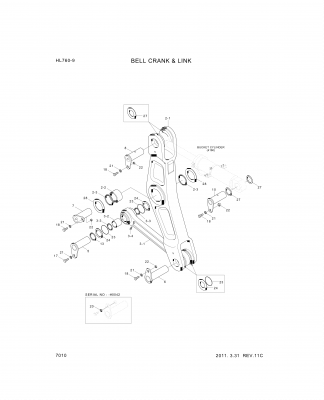 drawing for Hyundai Construction Equipment 61LC-10160 - LINK ASSY (figure 3)