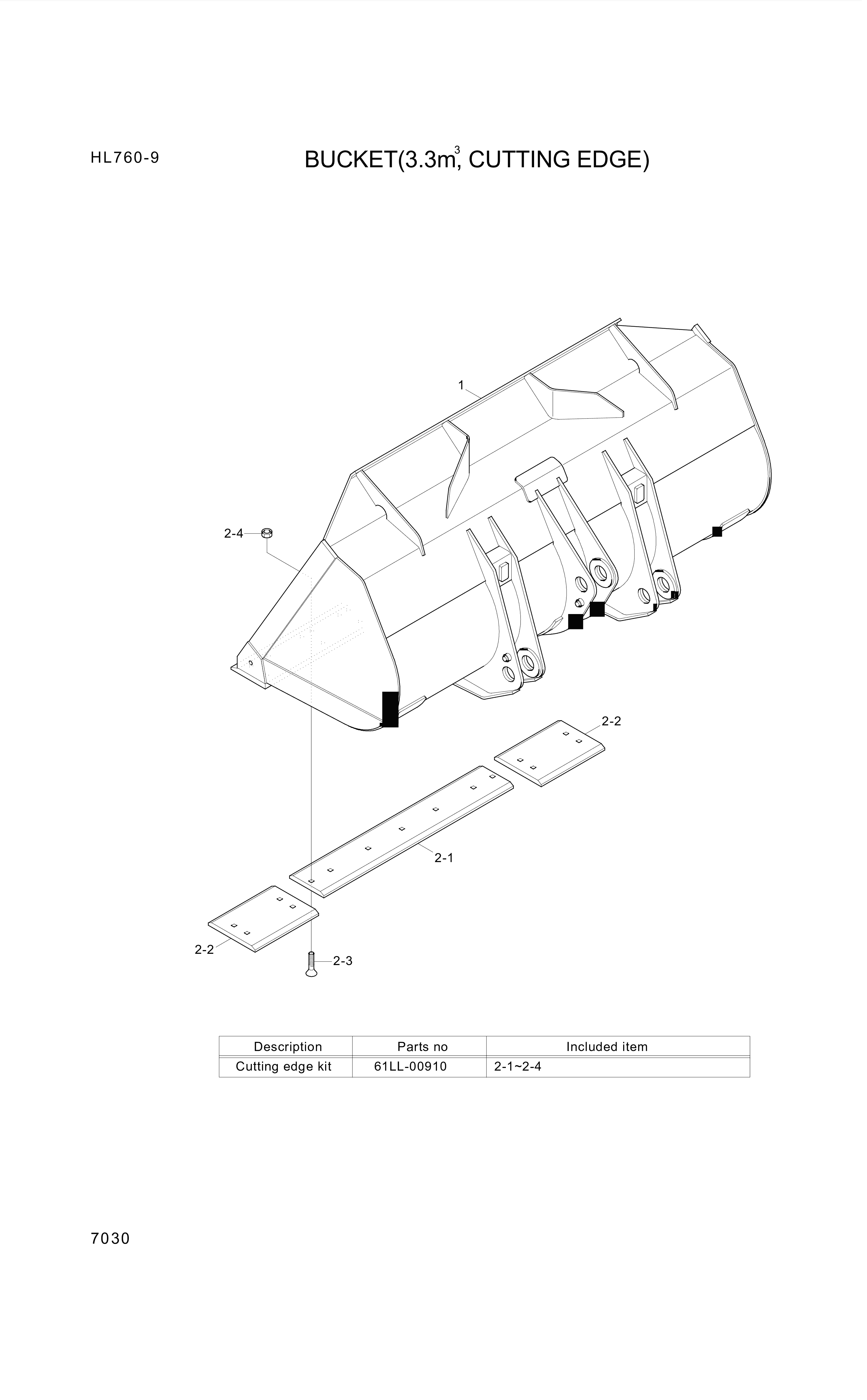 drawing for Hyundai Construction Equipment 61LK-00371 - CUTTINGEDGE-SD (figure 4)