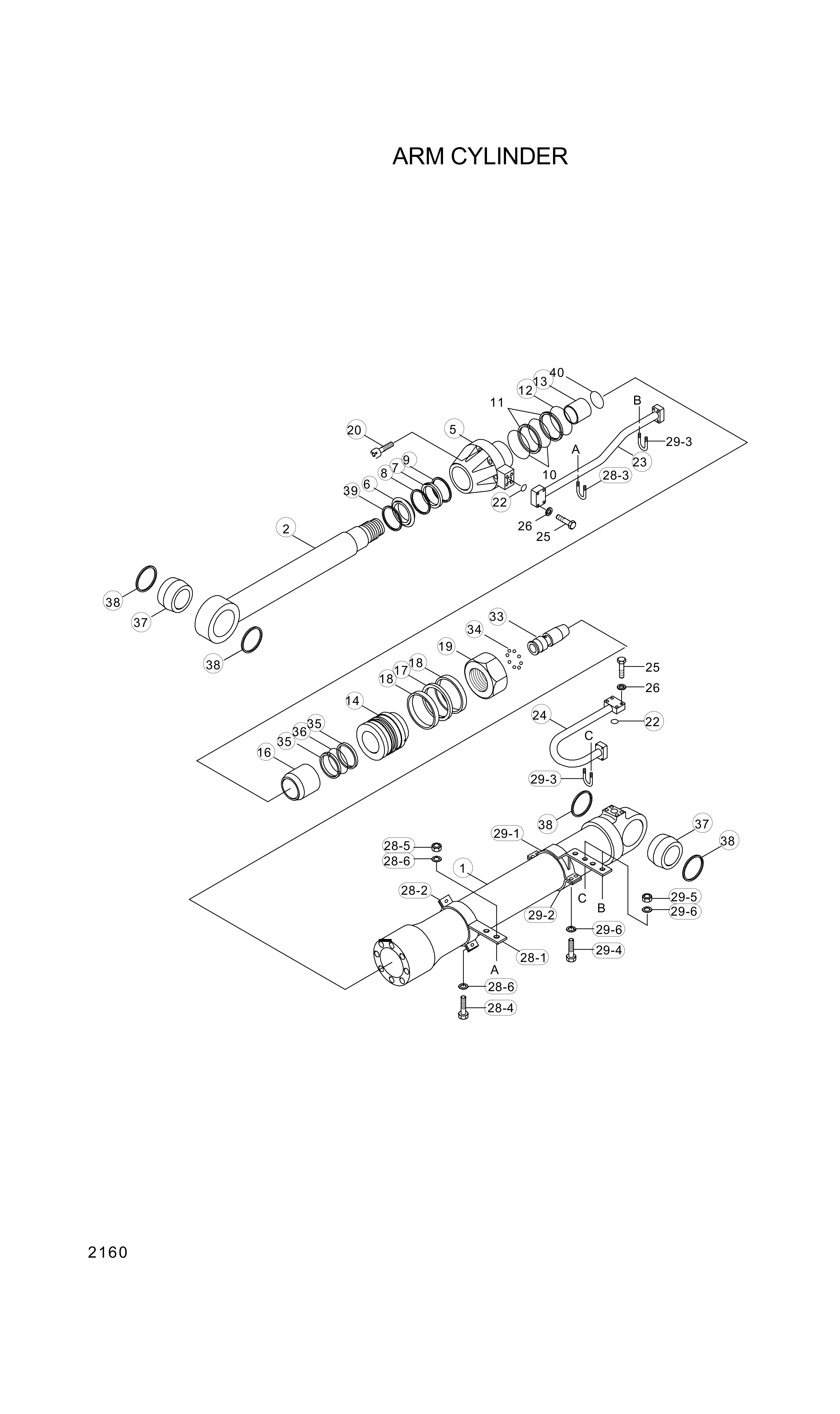 drawing for Hyundai Construction Equipment 31YC-11100 - BUSHING-PIN (figure 5)