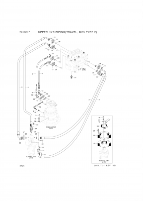 drawing for Hyundai Construction Equipment P950-167317 - HOSE ASSY-ORFS&FLG (figure 5)