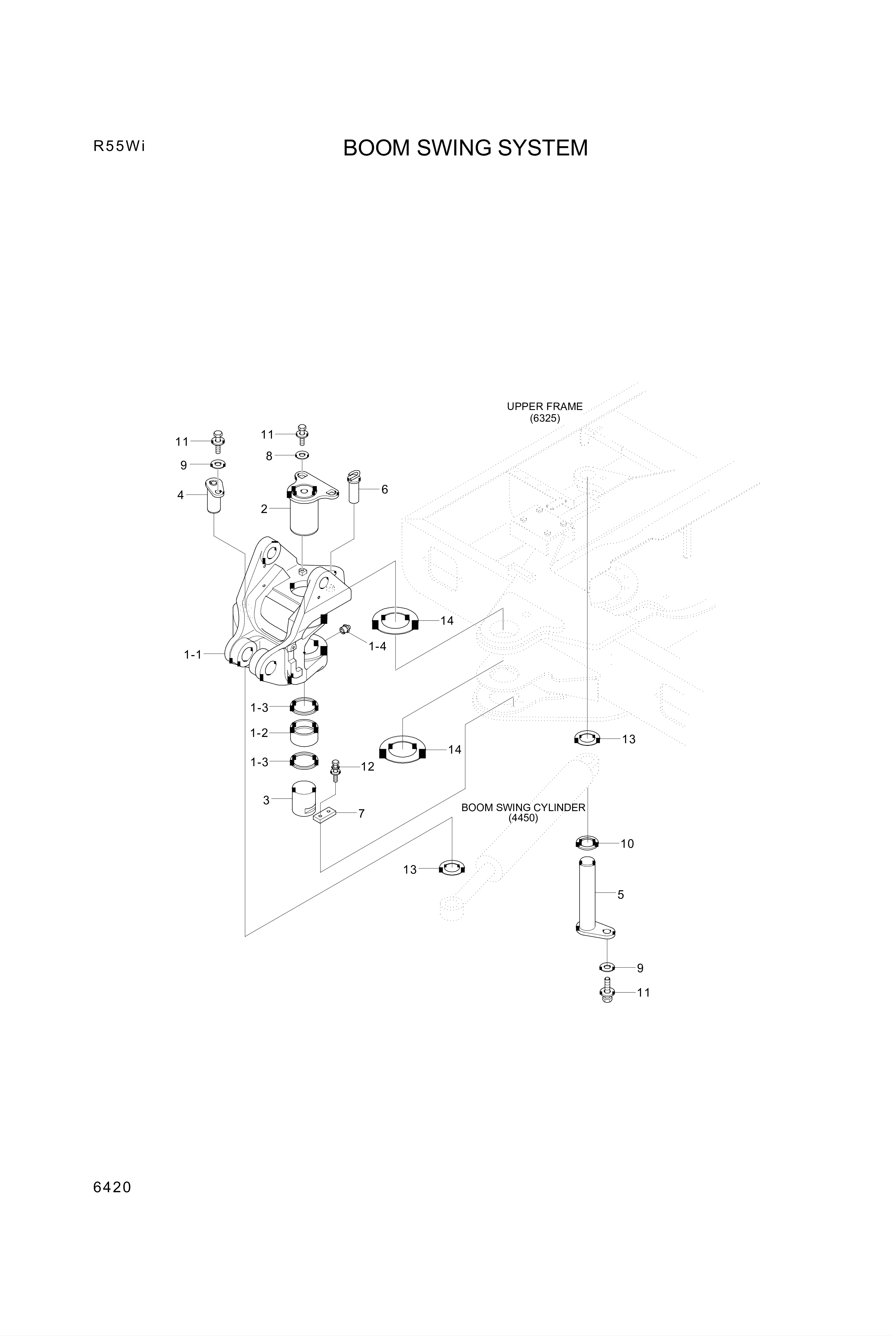 drawing for Hyundai Construction Equipment 61M8-01711G9 - PIN-JOINT (figure 5)