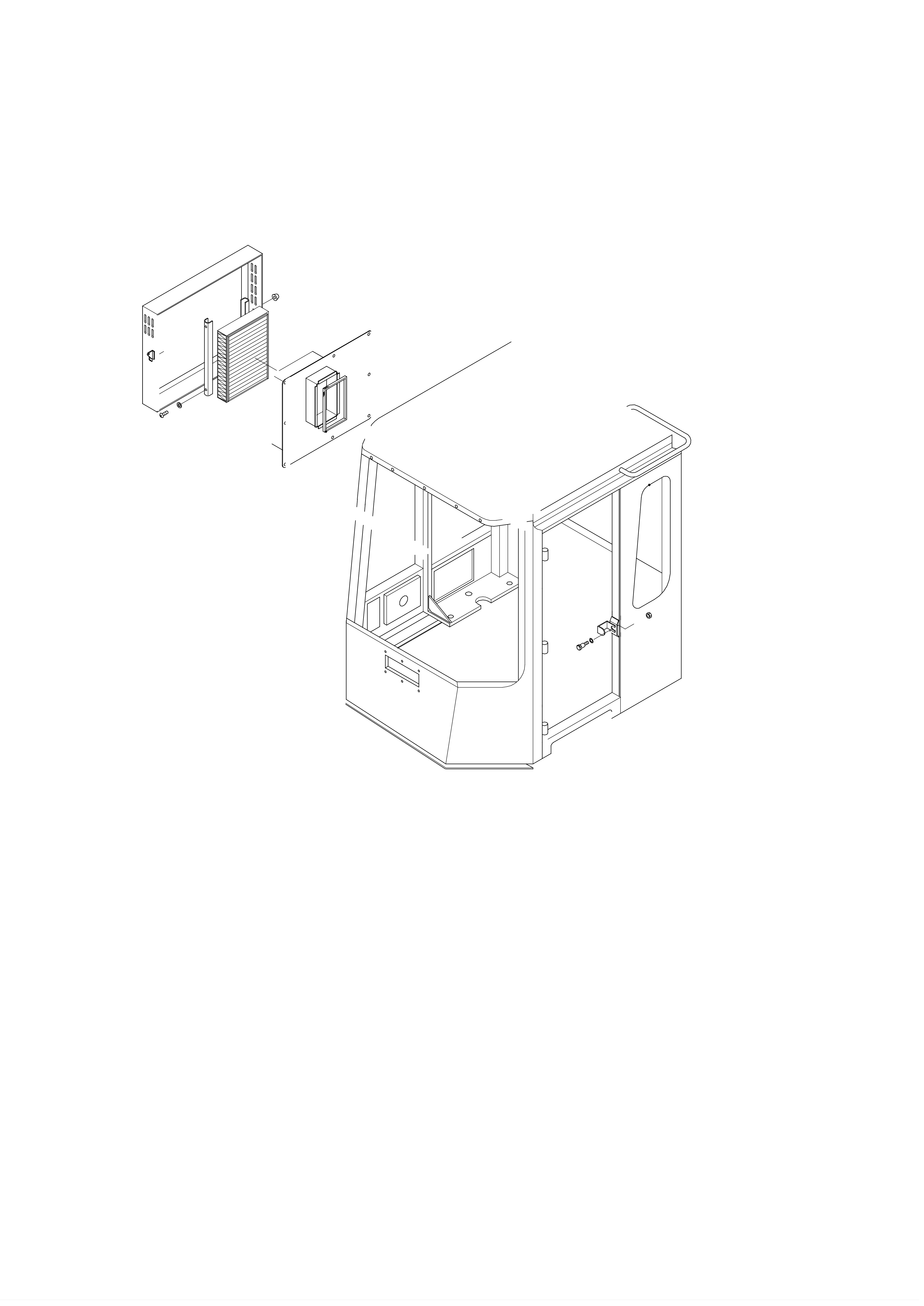 drawing for Hyundai Construction Equipment 74L3-04861 - FRAME-DOOR (figure 2)