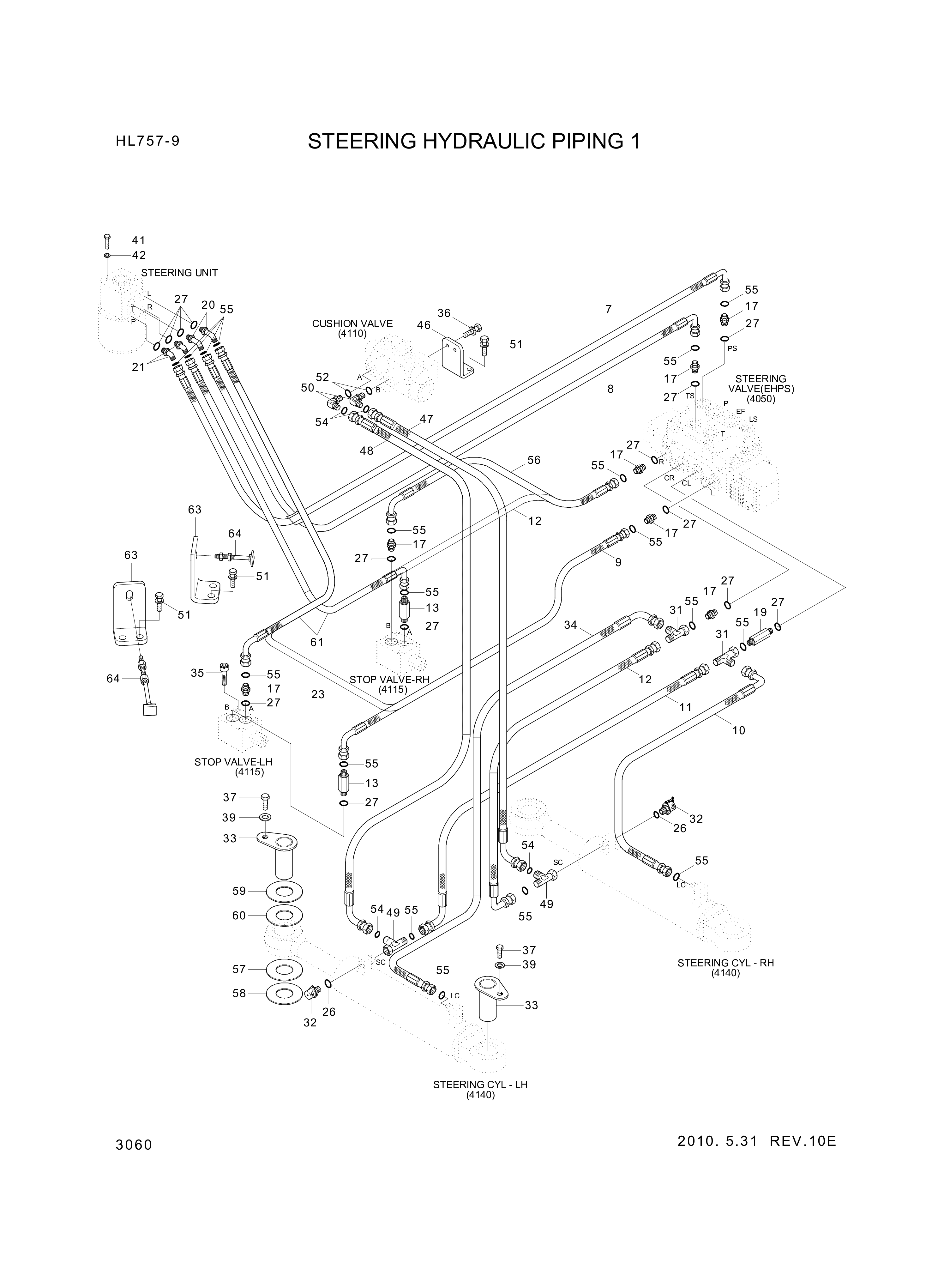 drawing for Hyundai Construction Equipment P930-086021 - HOSE ASSY-ORFS&THD (figure 5)