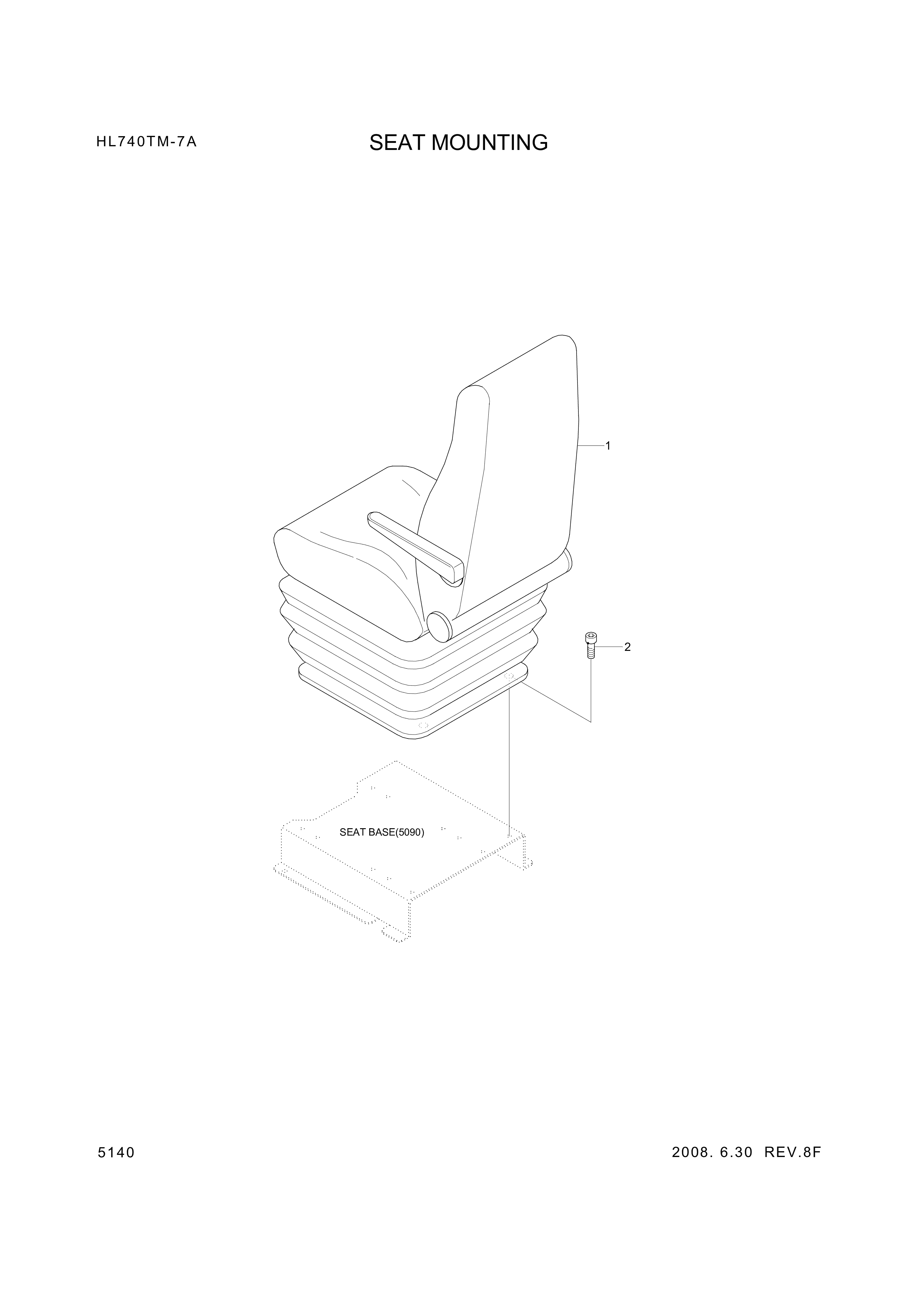 drawing for Hyundai Construction Equipment 74L4-00010 - SEAT ASSY (figure 5)
