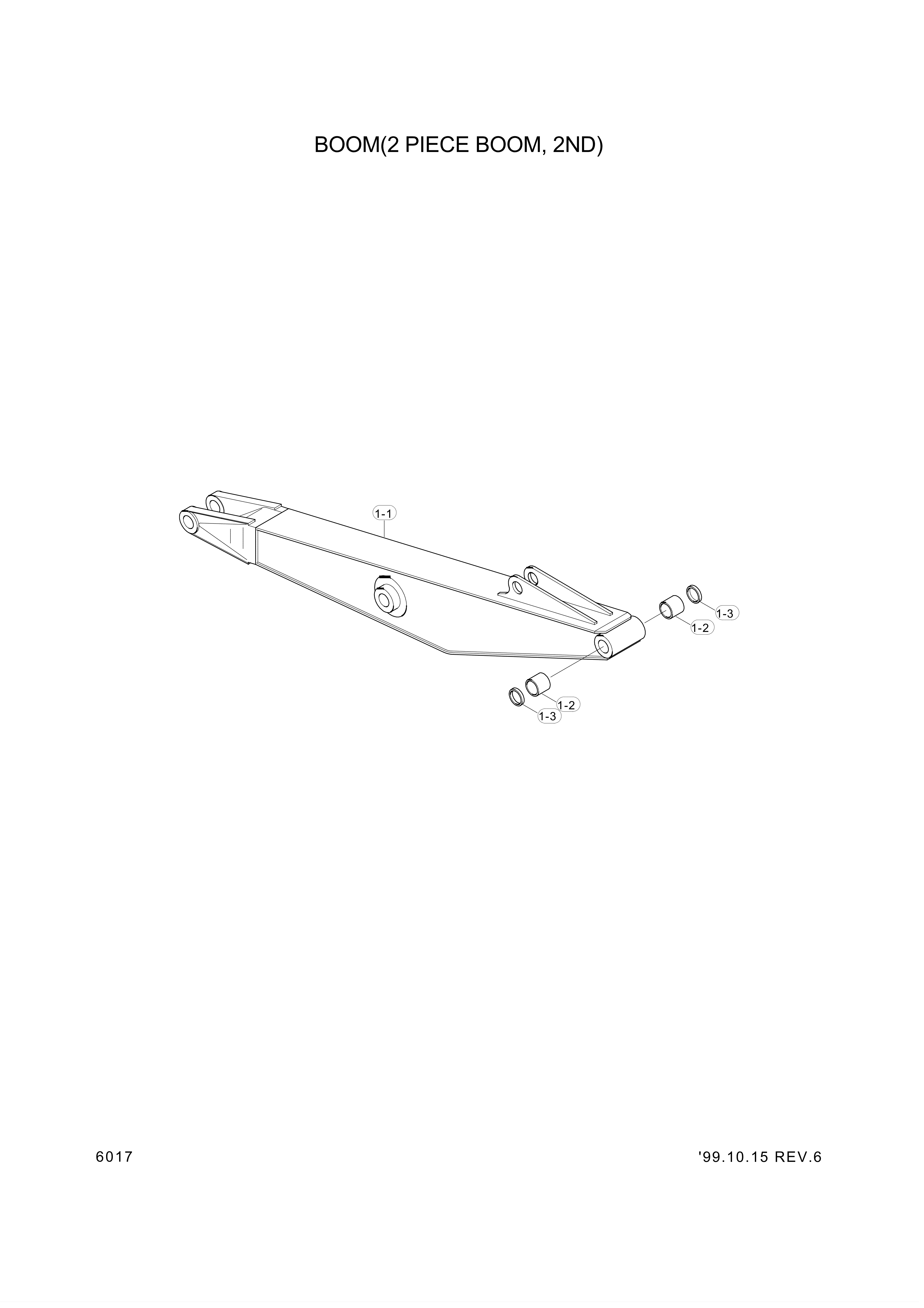 drawing for Hyundai Construction Equipment 61EK-13500 - BOOM ASSY (figure 2)