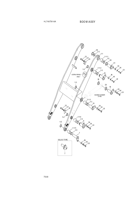 drawing for Hyundai Construction Equipment 61L7-30130 - BUSHING-PIN (figure 5)