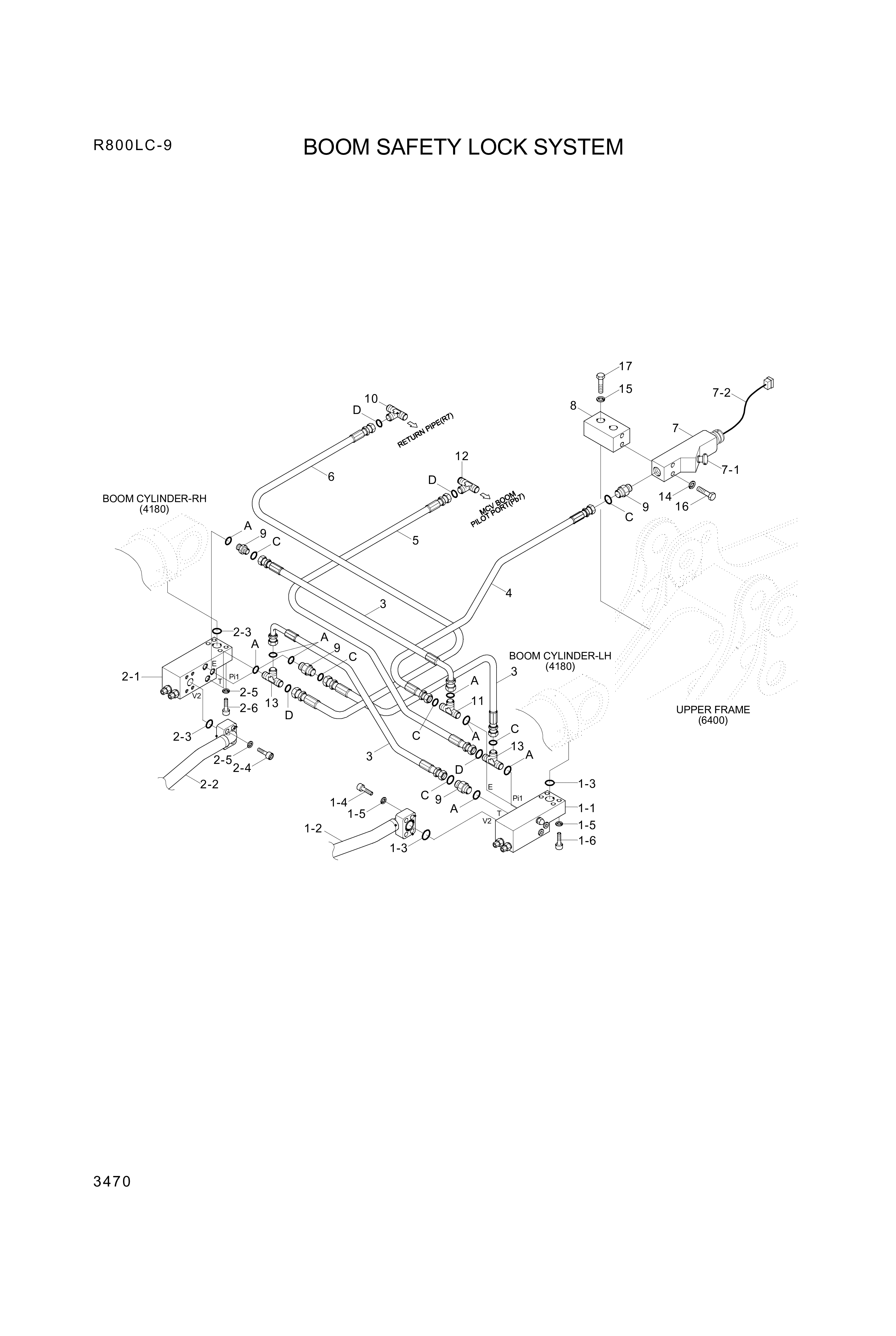 drawing for Hyundai Construction Equipment P930-062097 - HOSE ASSY-ORFS&THD (figure 4)