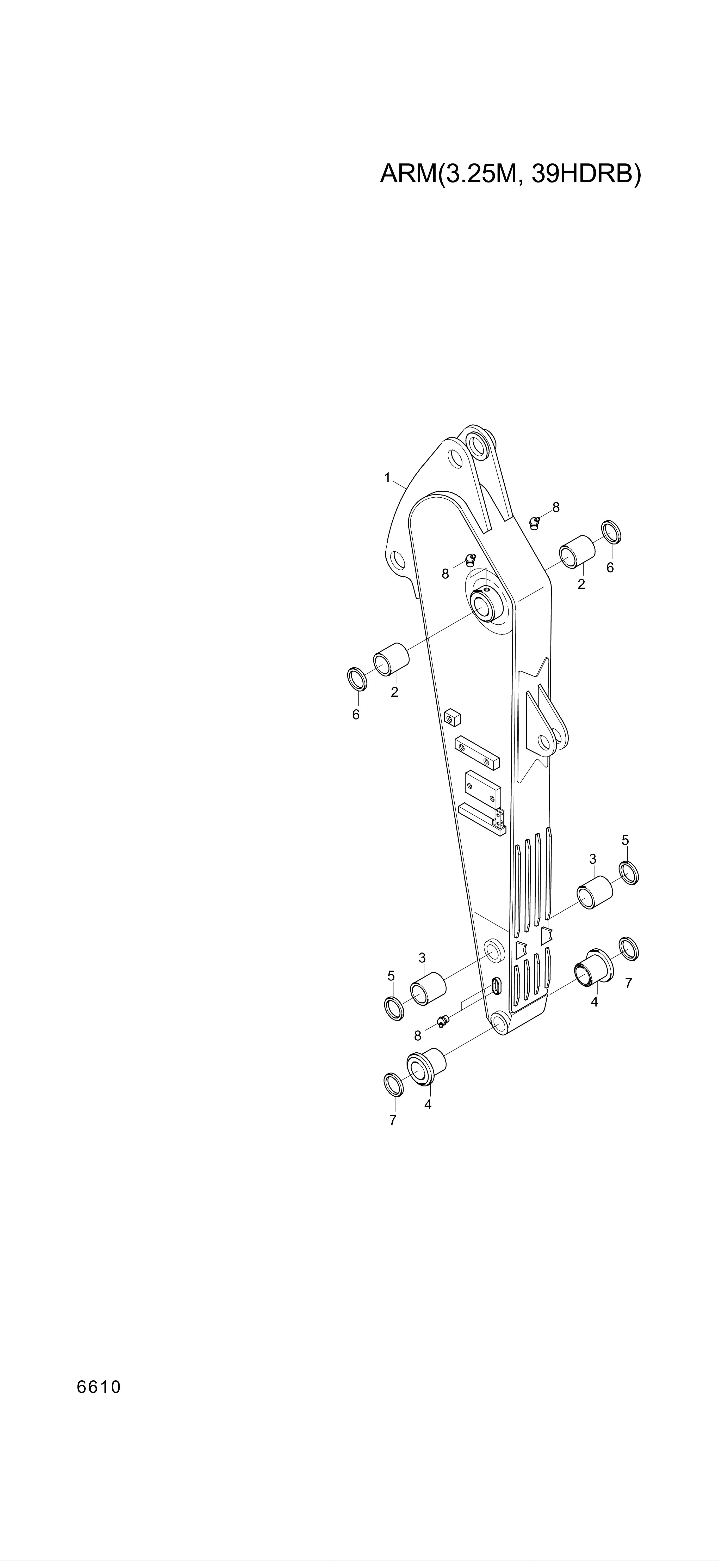 drawing for Hyundai Construction Equipment X124-803104 - BUSHING-PIN (figure 4)