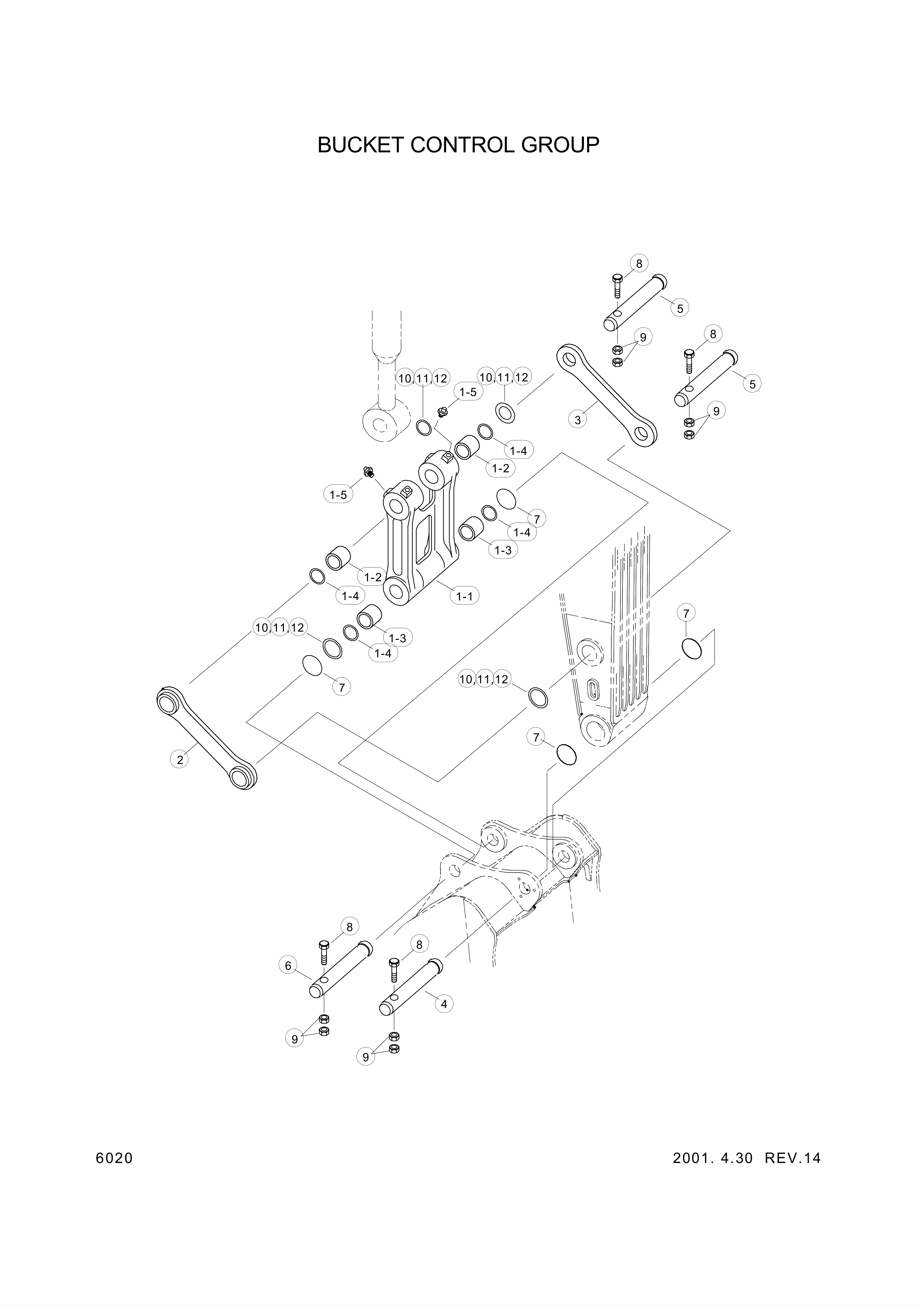 drawing for Hyundai Construction Equipment 61EM-40010 - ROD ASSY-CONTROL (figure 3)