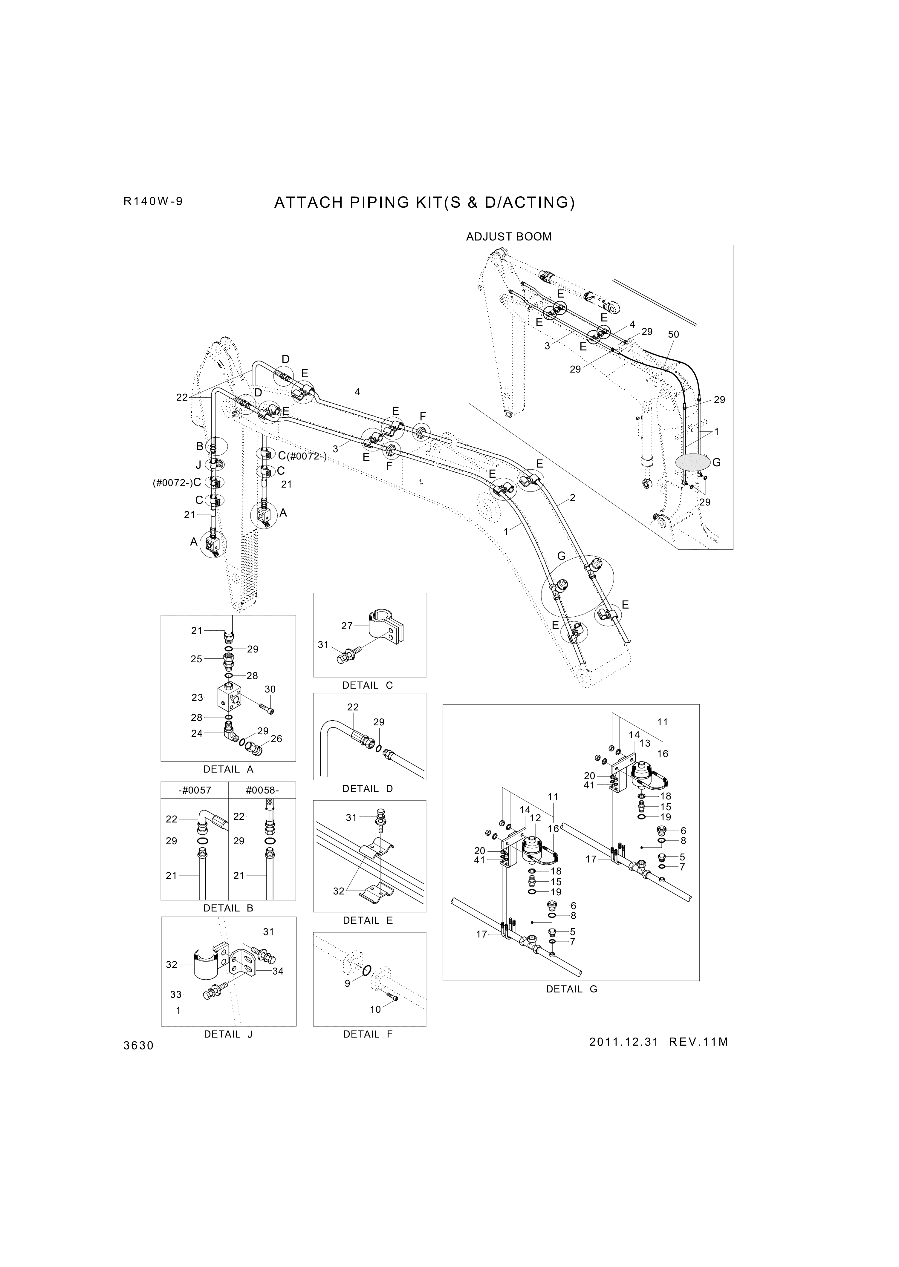 drawing for Hyundai Construction Equipment P935-126030 - HOSE ASSY-ORFS&THD (figure 5)