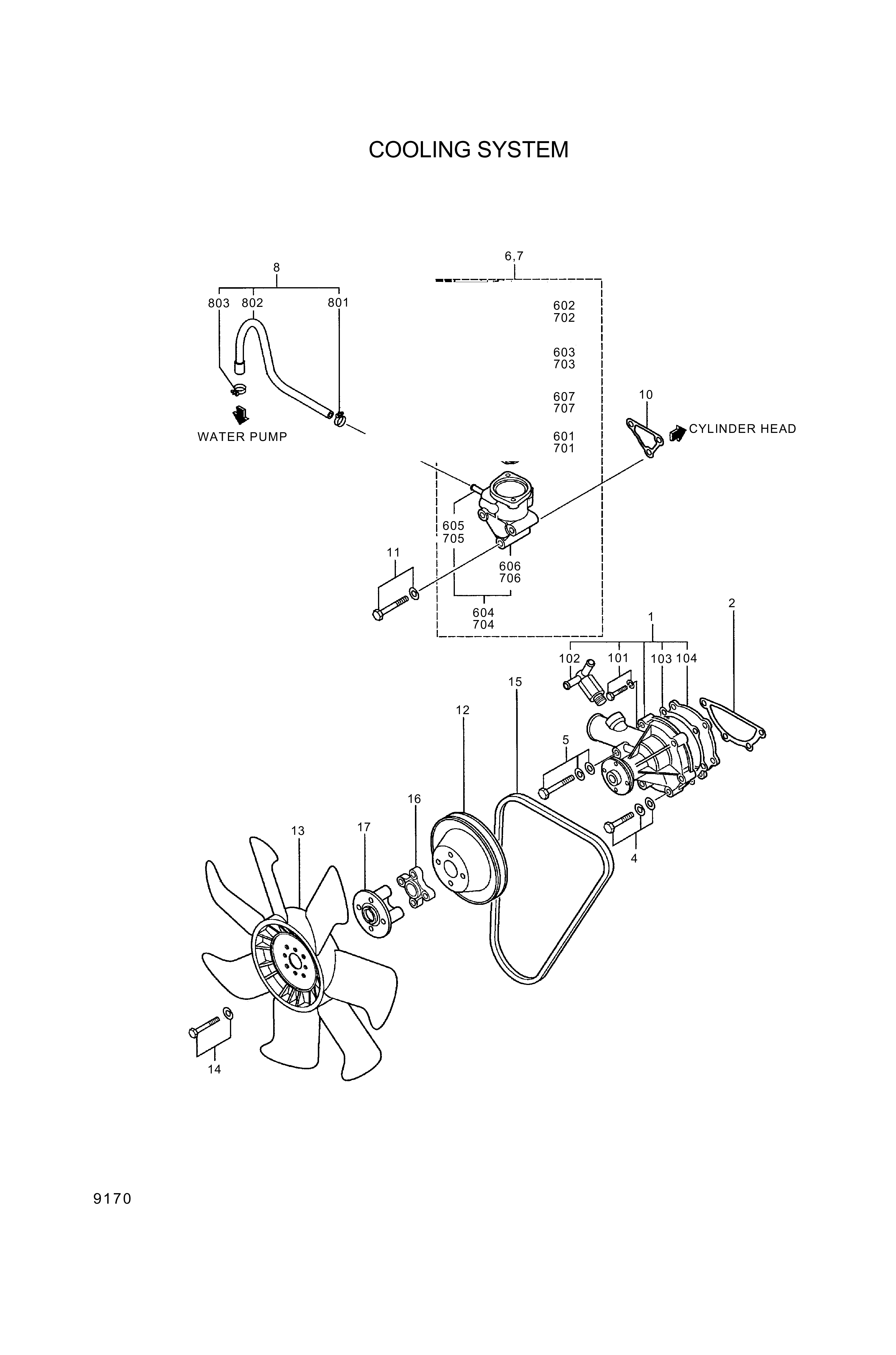 drawing for Hyundai Construction Equipment XJAF-01563 - FAN-COOLING (figure 4)