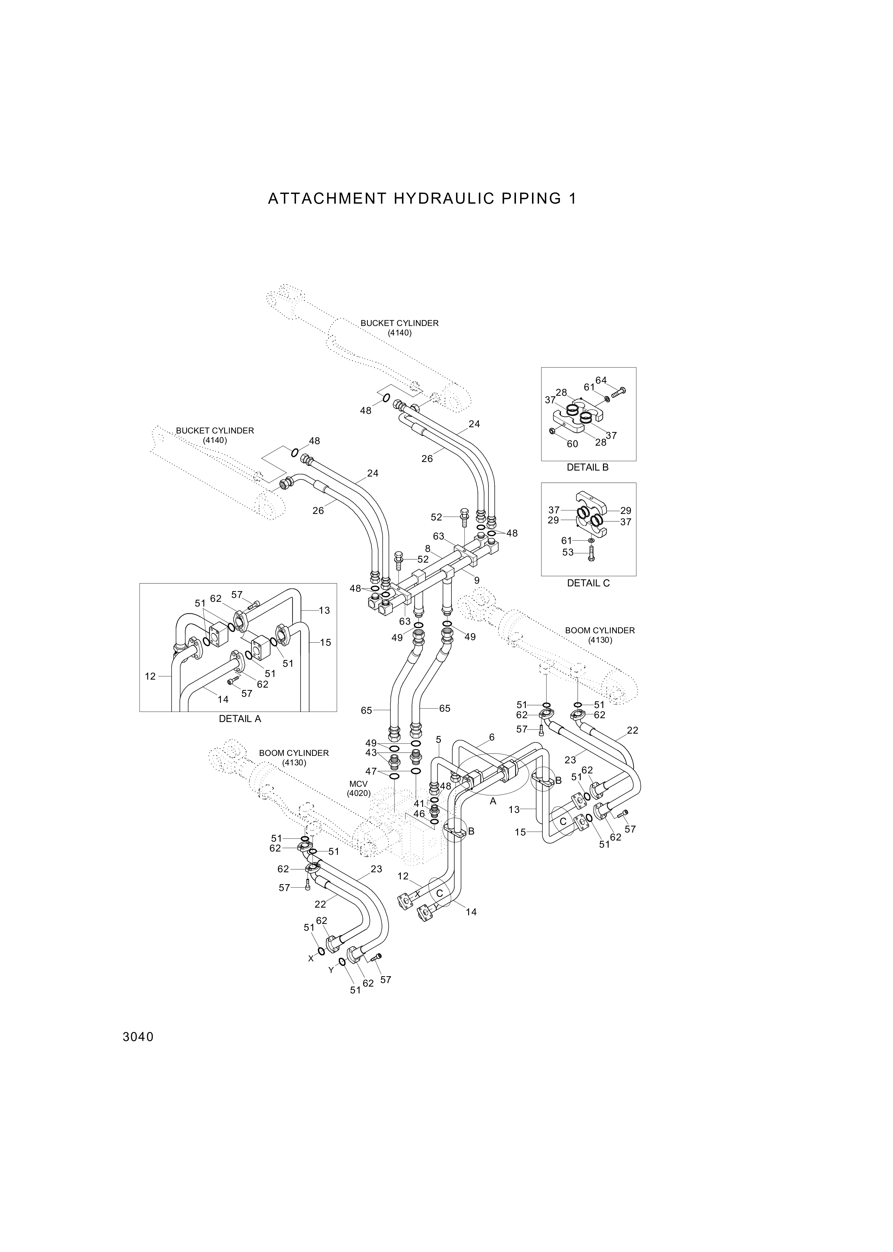 drawing for Hyundai Construction Equipment P930-126020 - HOSE ASSY-ORFS&THD (figure 4)