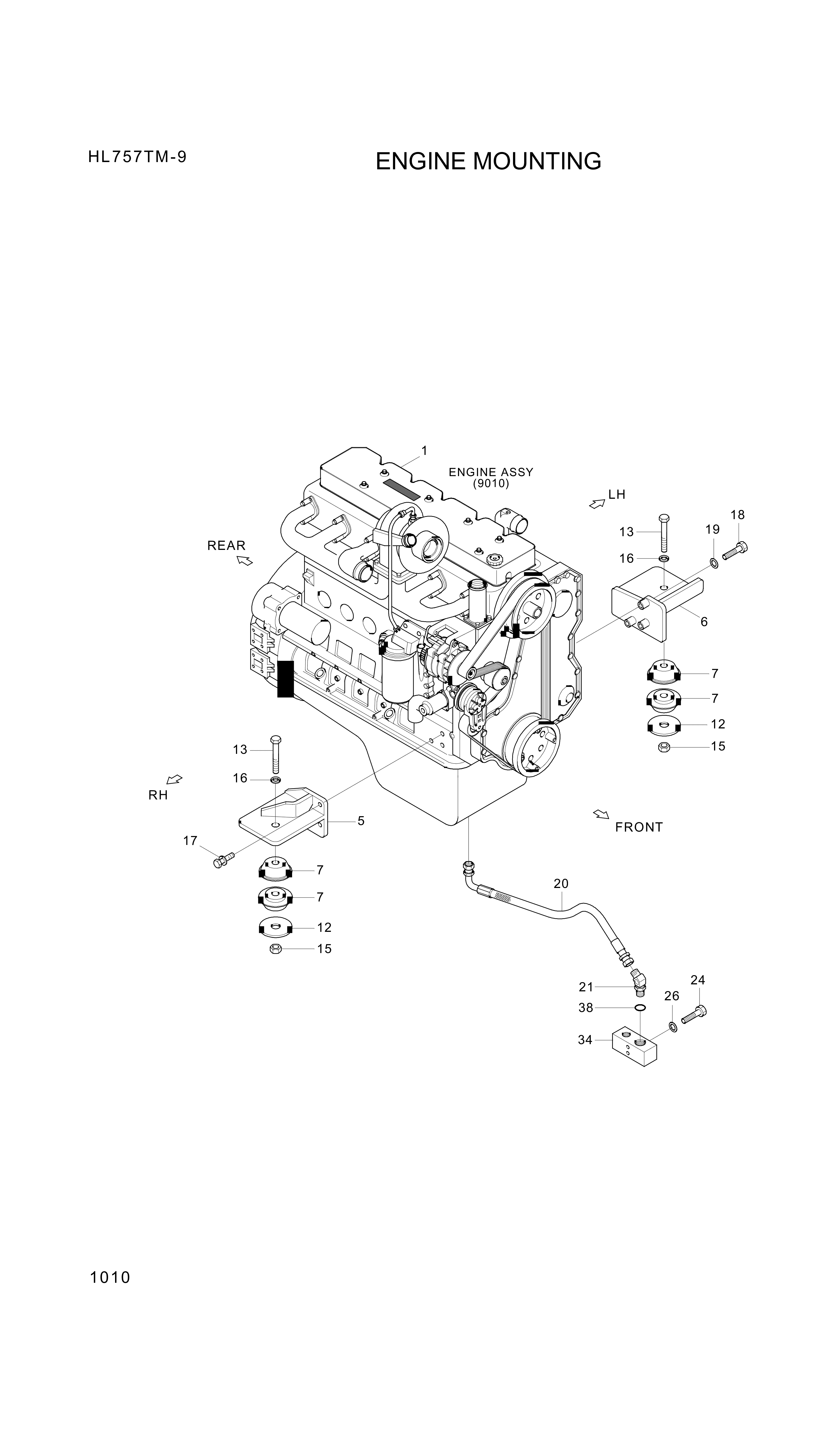 drawing for Hyundai Construction Equipment 11LM-00010 - ENGINE ASSY (figure 2)