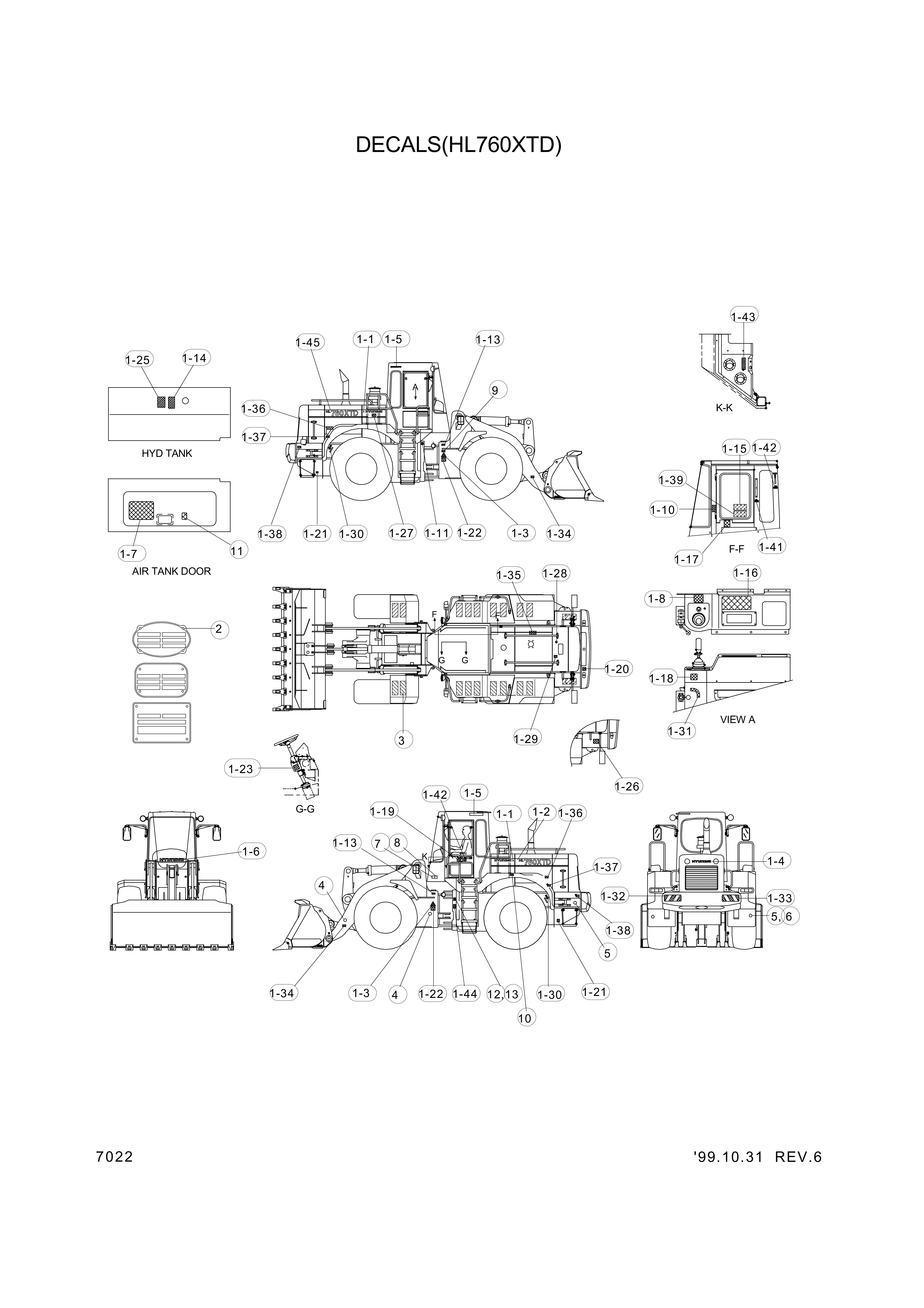 drawing for Hyundai Construction Equipment 94L4-00220 - DECAL-SERVICE&LUB (figure 4)