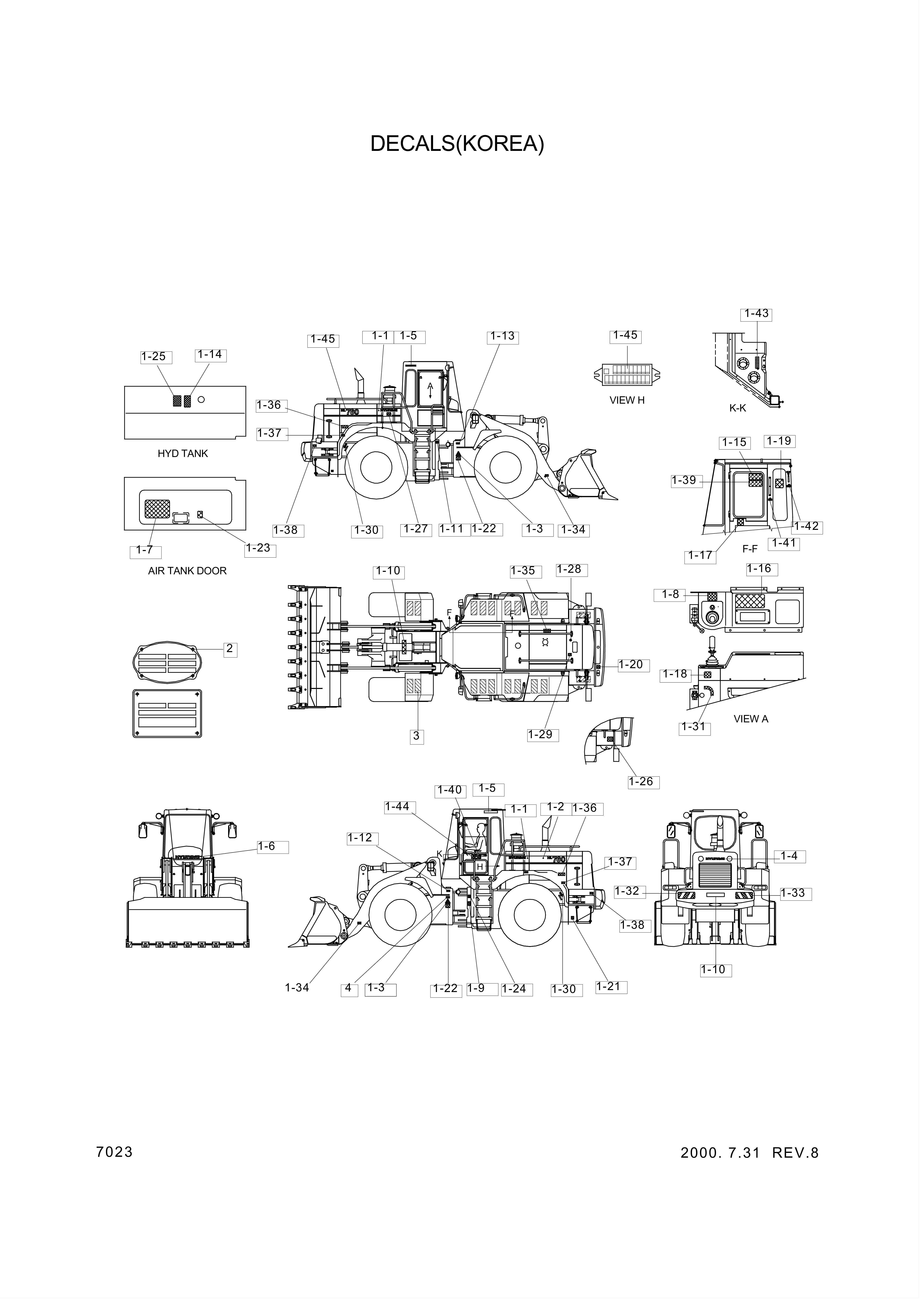 drawing for Hyundai Construction Equipment 94L4-00590 - DECAL-SPECSHEET (figure 2)