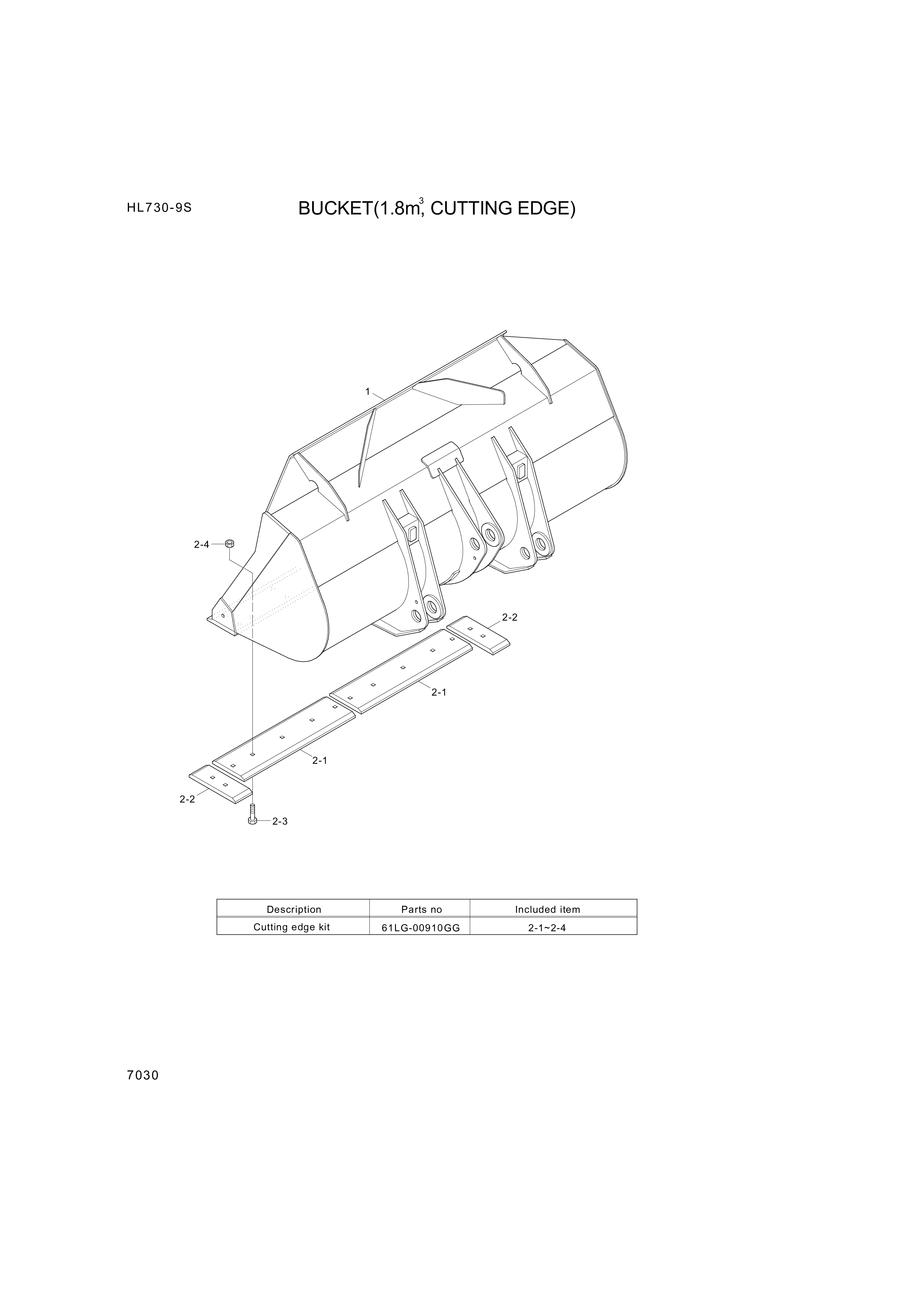 drawing for Hyundai Construction Equipment 62LP-00030 - BUCKET (figure 1)