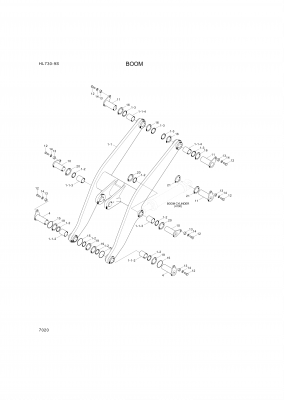 drawing for Hyundai Construction Equipment 62LP-10020 - Boom Wa (figure 1)