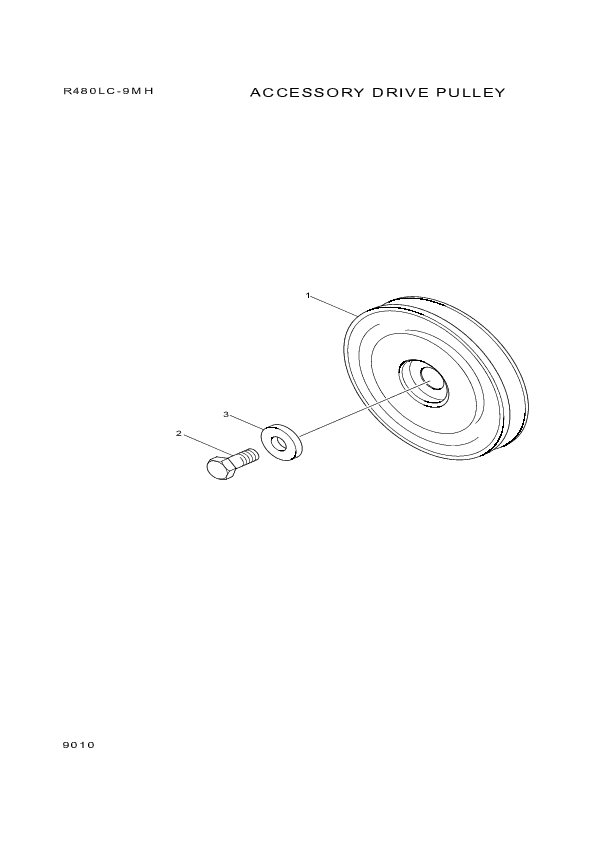 drawing for Hyundai Construction Equipment YUBP-04999 - PULLEY-ACC (figure 3)