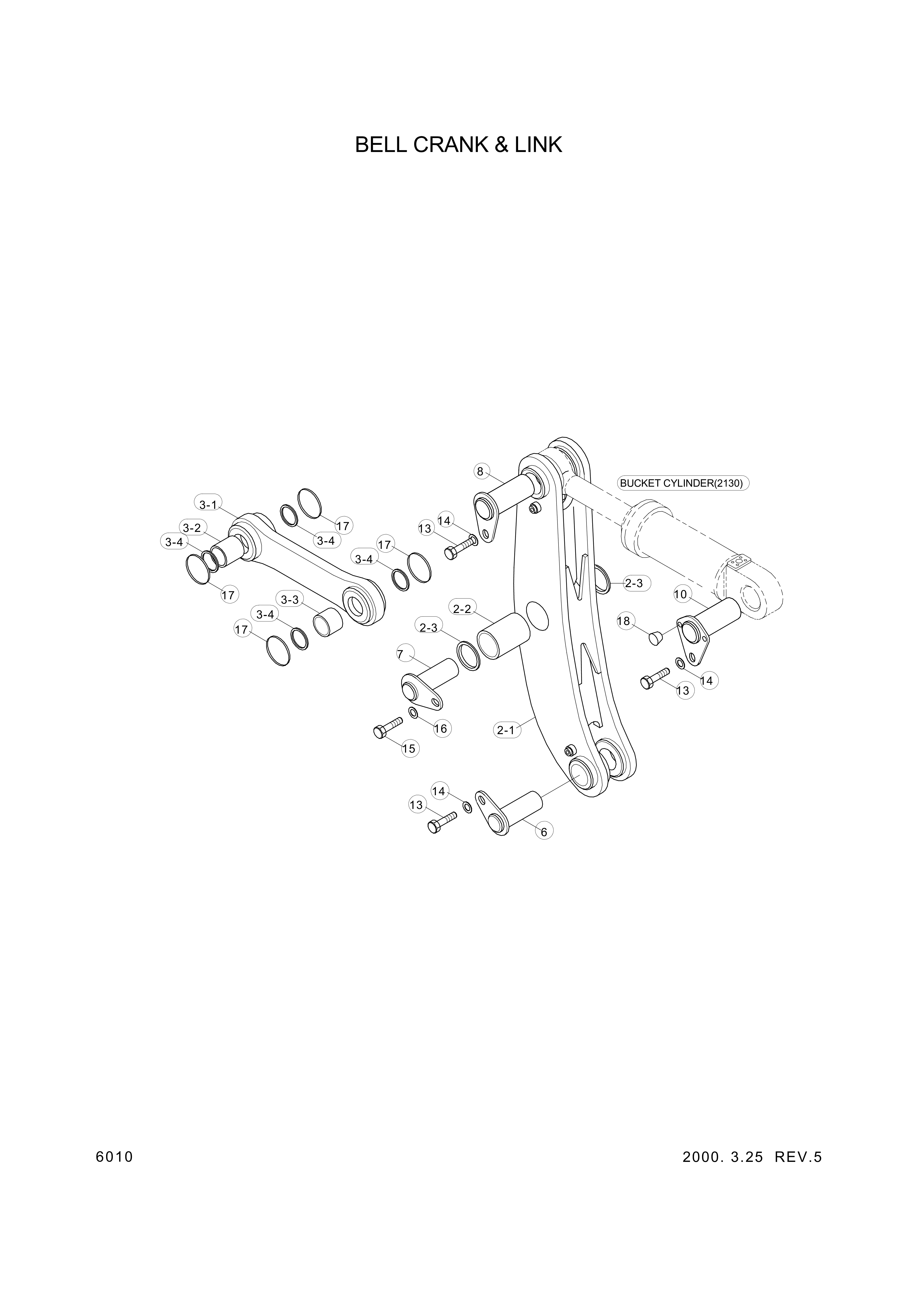 drawing for Hyundai Construction Equipment 64L1-00540 - LINK (figure 3)