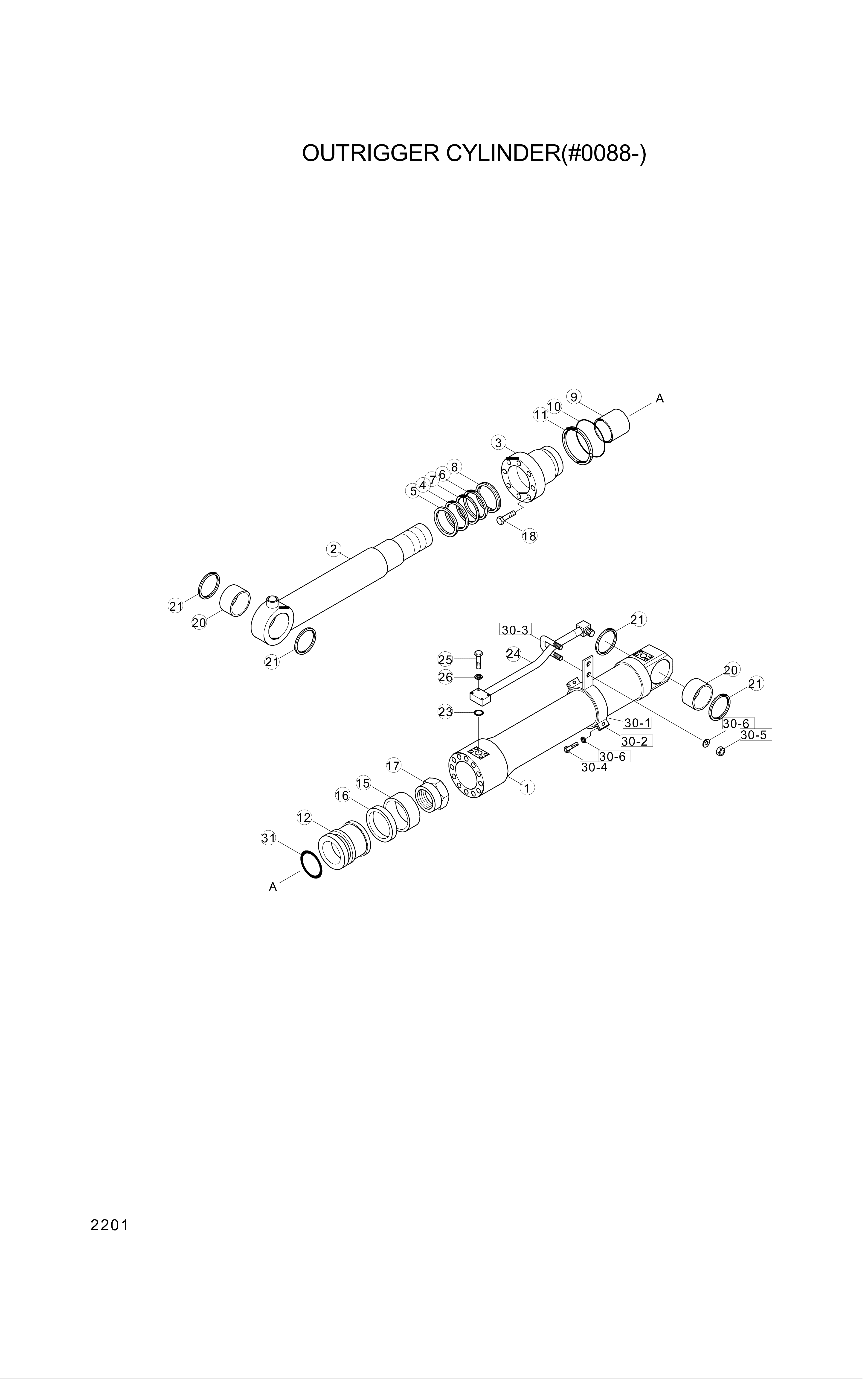 drawing for Hyundai Construction Equipment 000166 - BUSHING-PIN (figure 4)