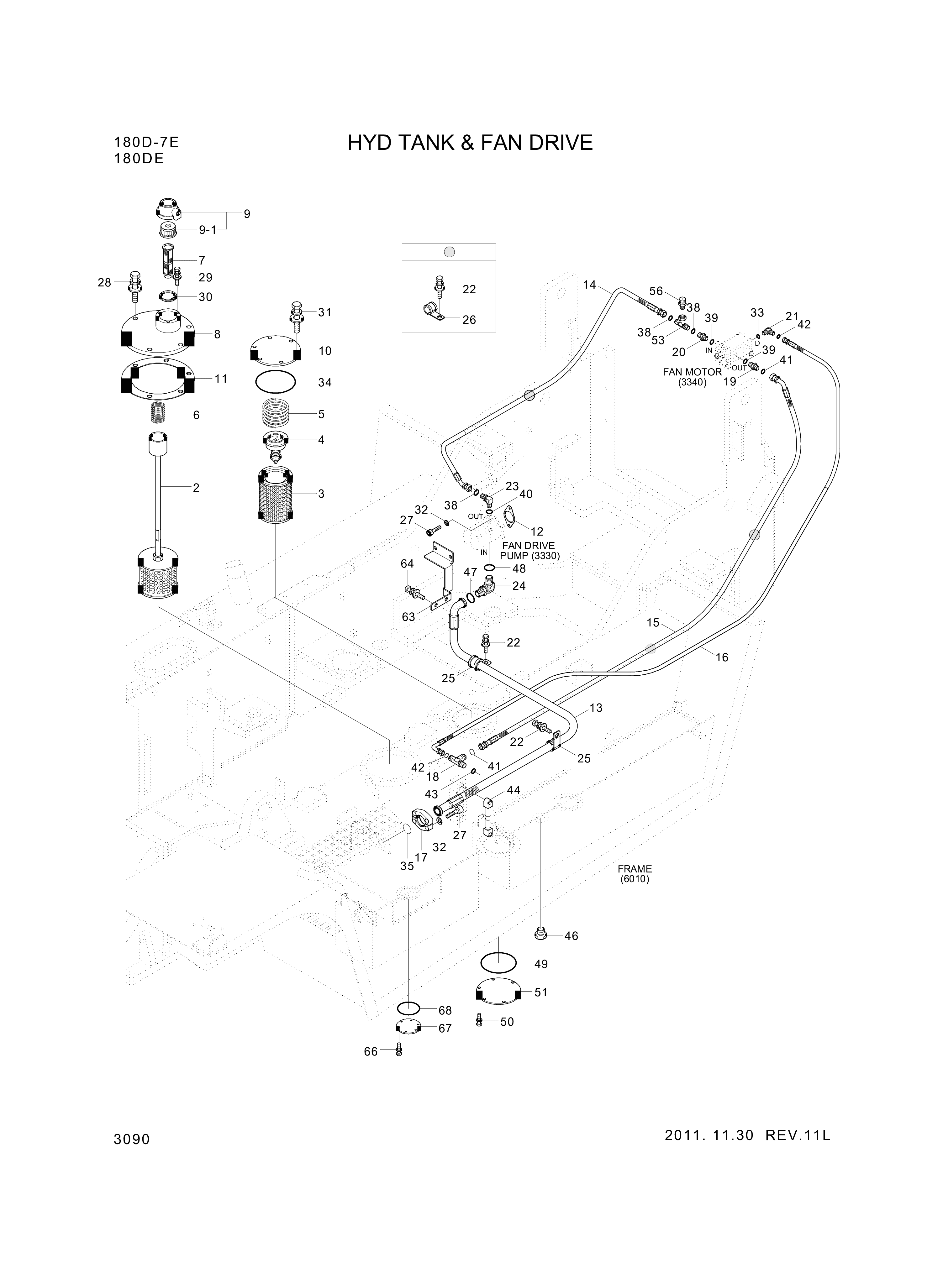 drawing for Hyundai Construction Equipment P930-042059 - HOSE ASSY-ORFS&THD (figure 4)