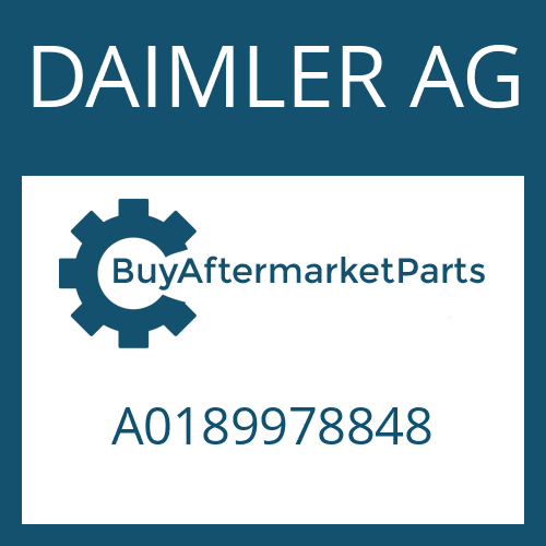 A0189978848 DAIMLER AG O-RING