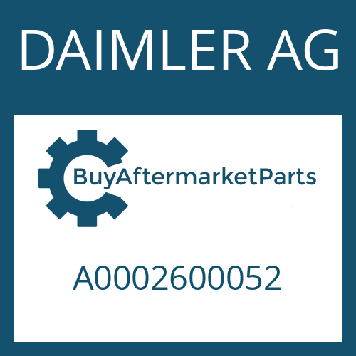 A0002600052 DAIMLER AG RUNNING DISK