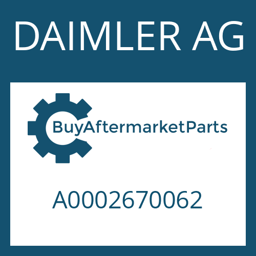 A0002670062 DAIMLER AG WASHER