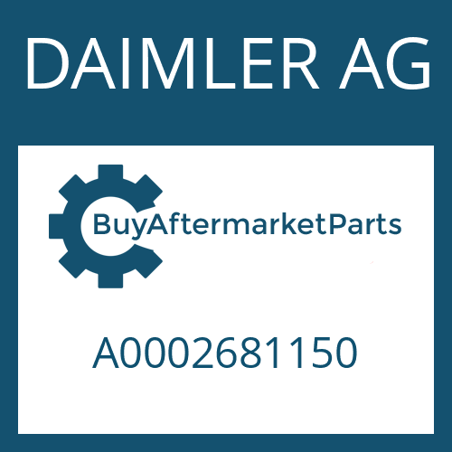 A0002681150 DAIMLER AG TUBE