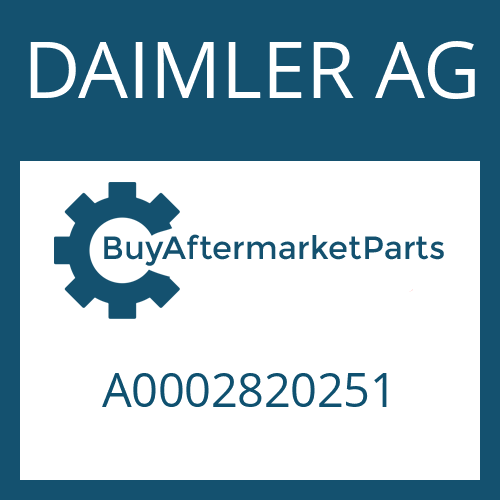 A0002820251 DAIMLER AG Part