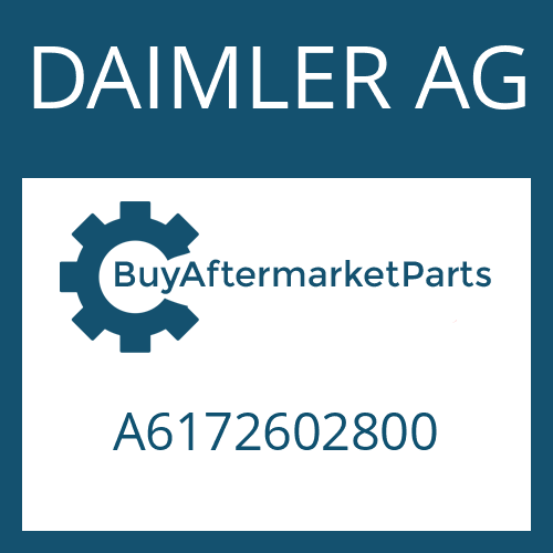 A6172602800 DAIMLER AG Part