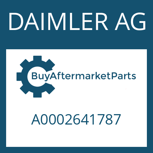 A0002641787 DAIMLER AG Part