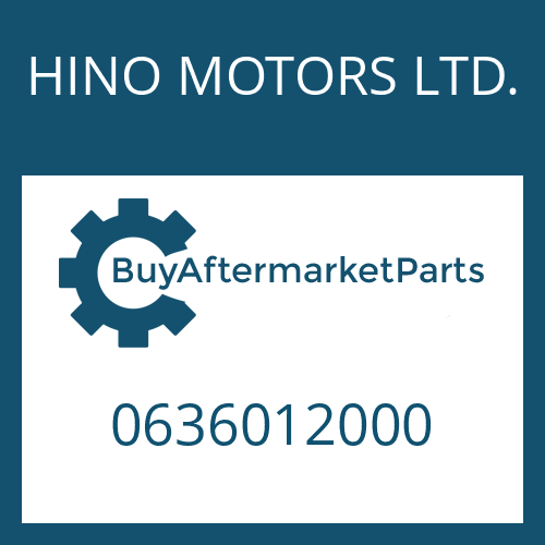 0636012000 HINO MOTORS LTD. S 6-36/2