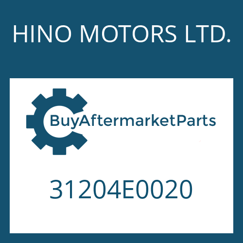 31204E0020 HINO MOTORS LTD. CLUTCH RELEASE DEVICE