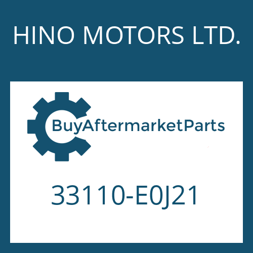 33110-E0J21 HINO MOTORS LTD. 16 S 221 PTO