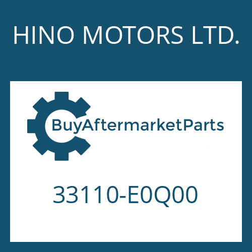 33110-E0Q00 HINO MOTORS LTD. 16 S 221 IT