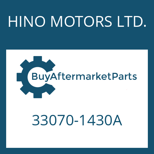 33070-1430A HINO MOTORS LTD. 16 S 221 IT