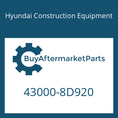 43000-8D920 Hyundai Construction Equipment 6 S 1901 BO