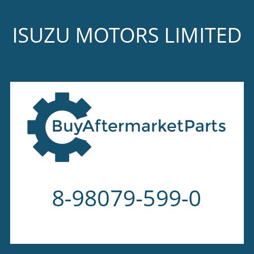 8-98079-599-0 ISUZU MOTORS LIMITED 9 S 1315 TO